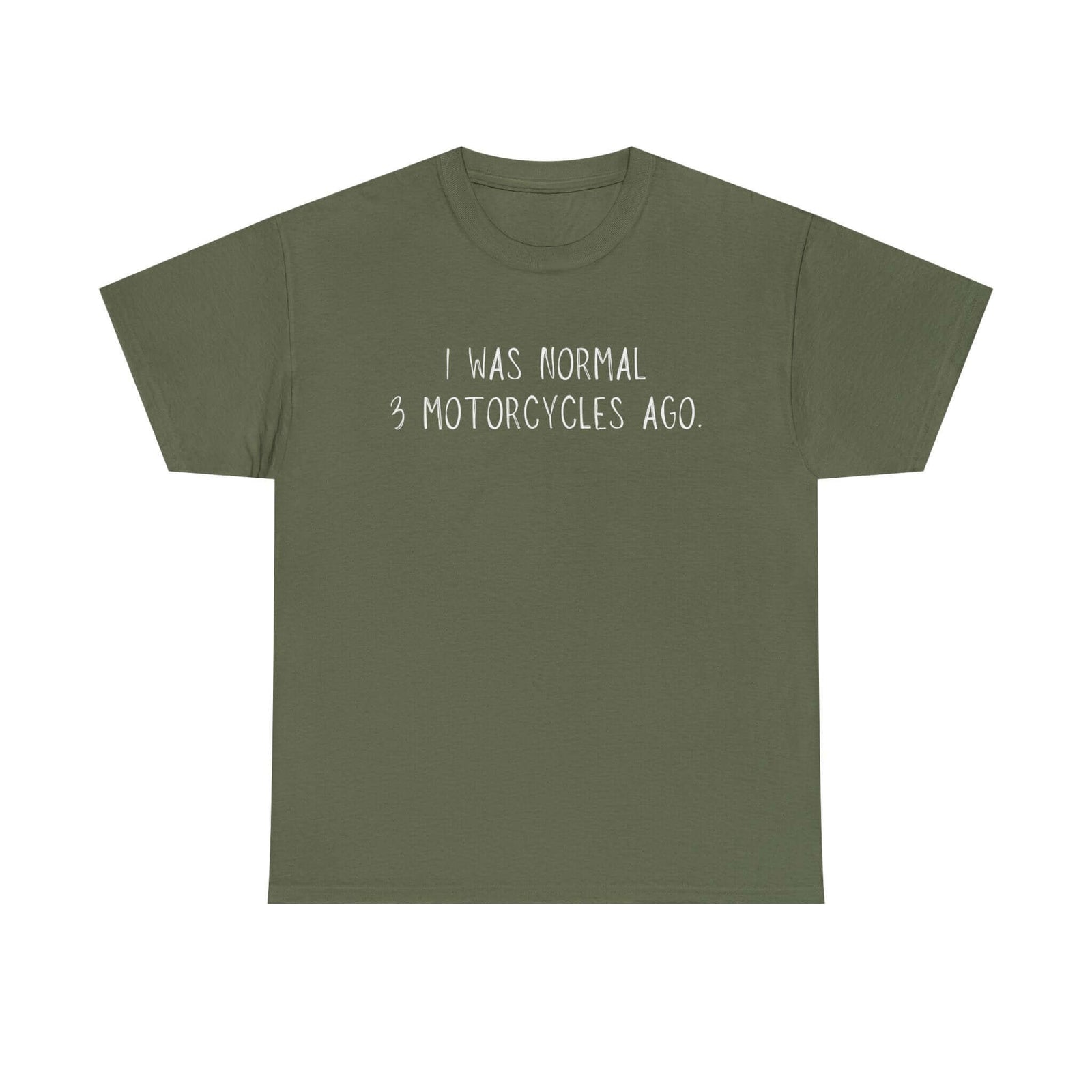Biker t-shirt - I was normal 3 motorcycles ago - petrolhead gift
