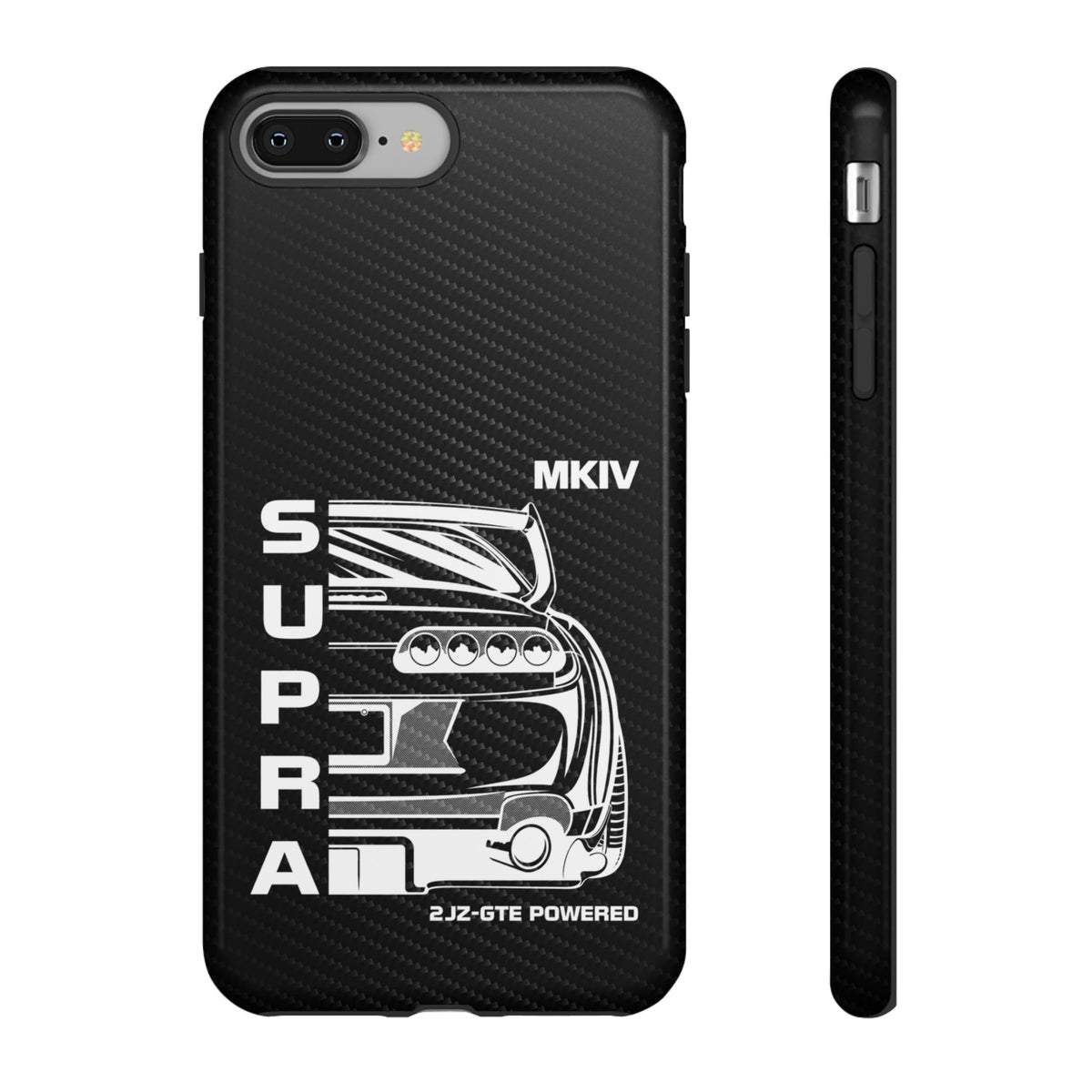 JDM Back View Tough Phone Case - iPhone 8 Plus, glossy, front and side view