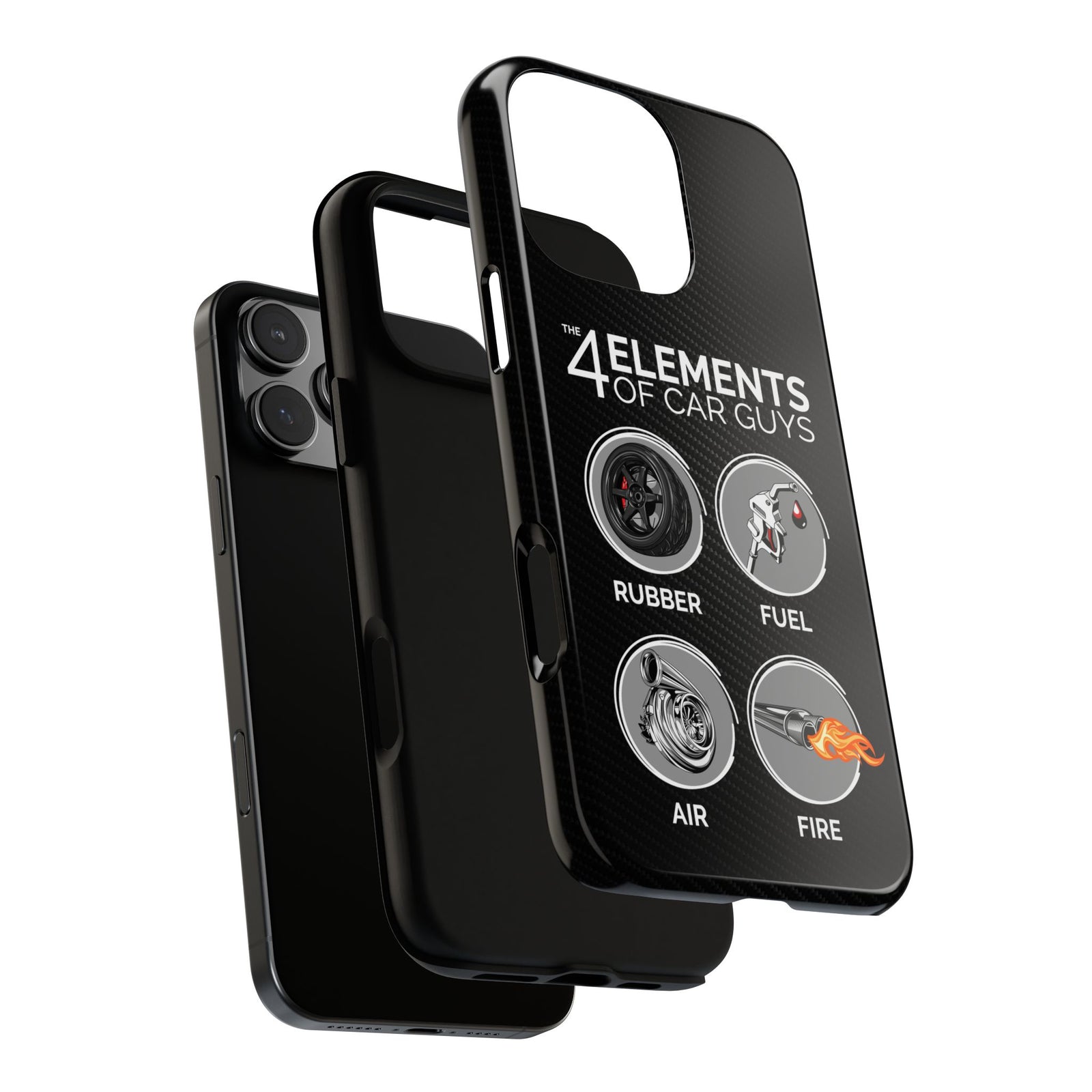 The 4 Elements of Car Guys Tough Phone Case | Funny Car Lover Gift