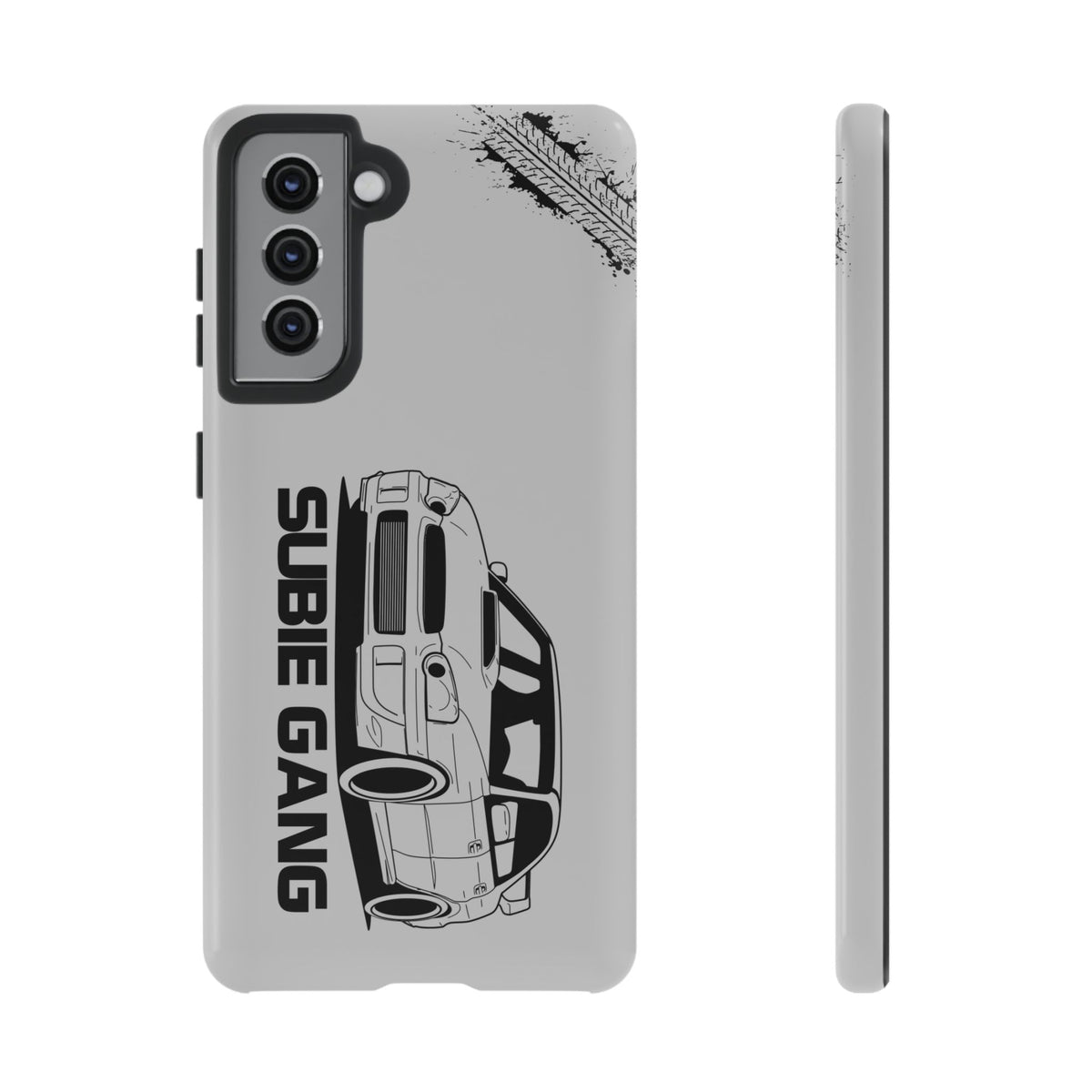 JDM Gang Tough Phone Case - Samsung Galaxy S21, glossy, front and side view