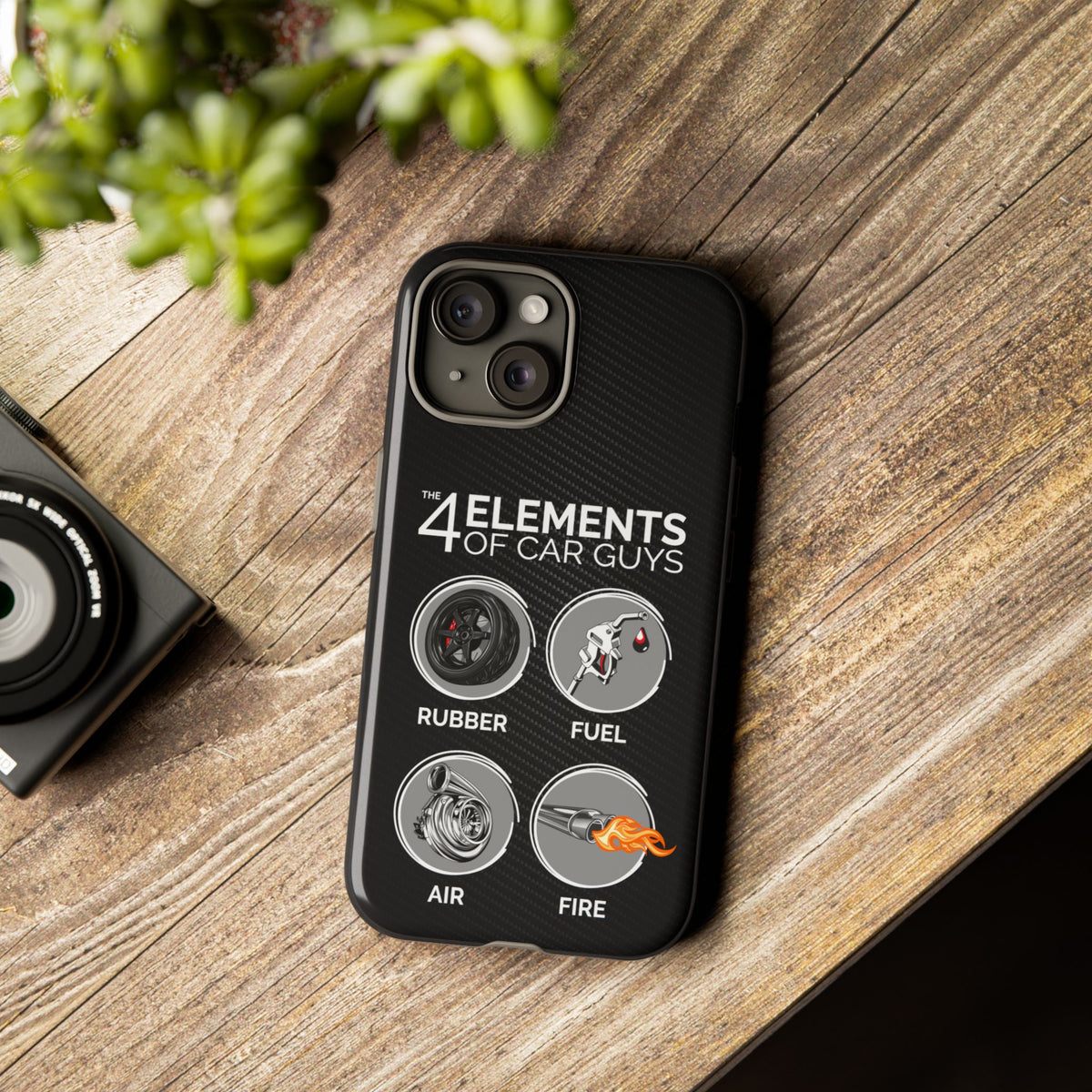 The 4 Elements of Car Guys Tough Phone Case | Funny Car Lover Gift