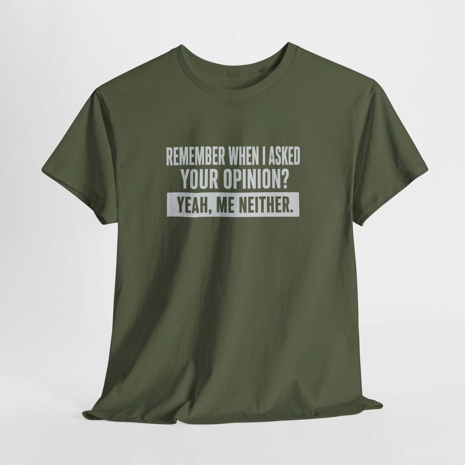 Sarcastic comeback t-shirt fit detail