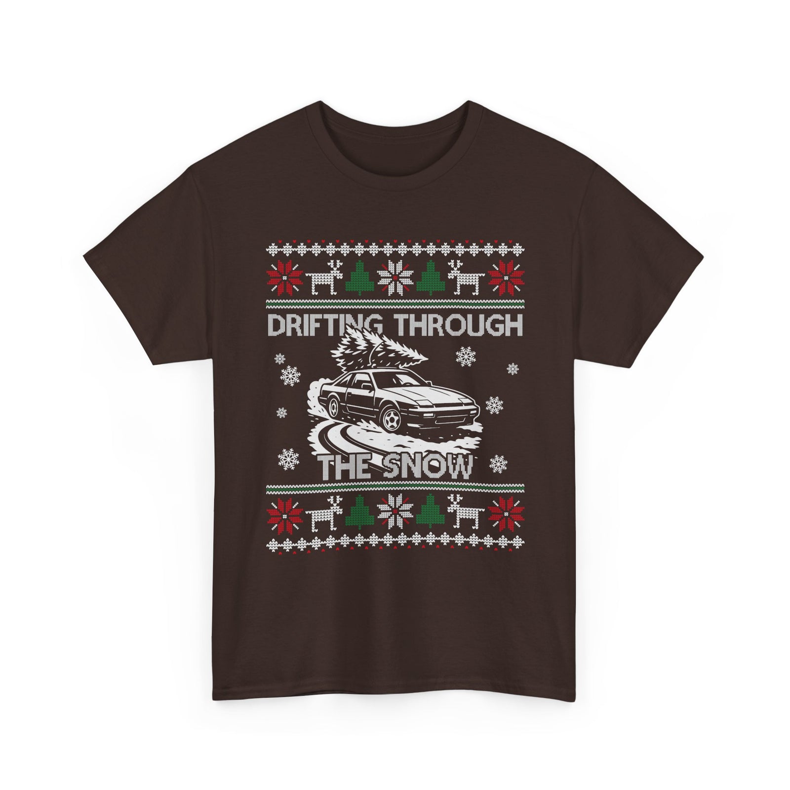 Drifting Through the Snow Ugly Christmas Shirt, Holiday Gift Tee, Christmas Party, JDM Drift Car Guy T-Shirt