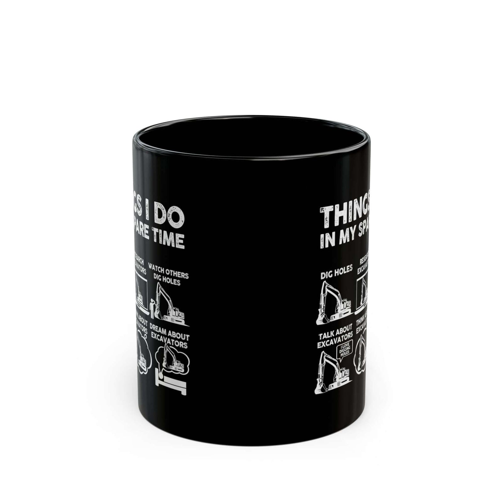 Things I Do in My Spare Time Excavator Mug coffee mug - funny car guy gift