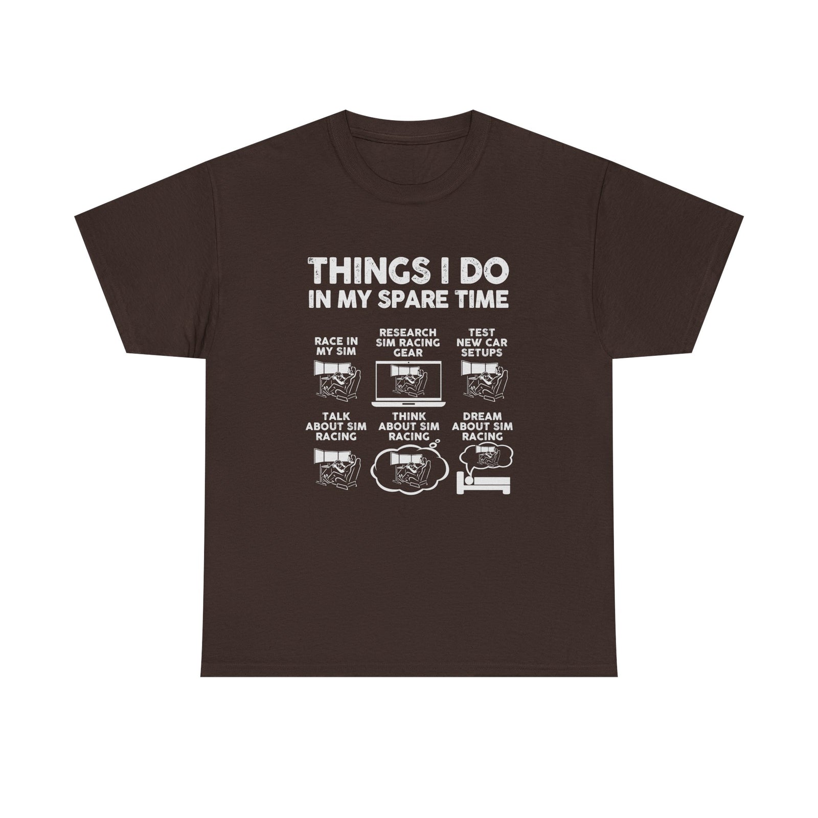 Things I Do In My Spare Time SIM Racing t-shirt - sim racing hobby tee