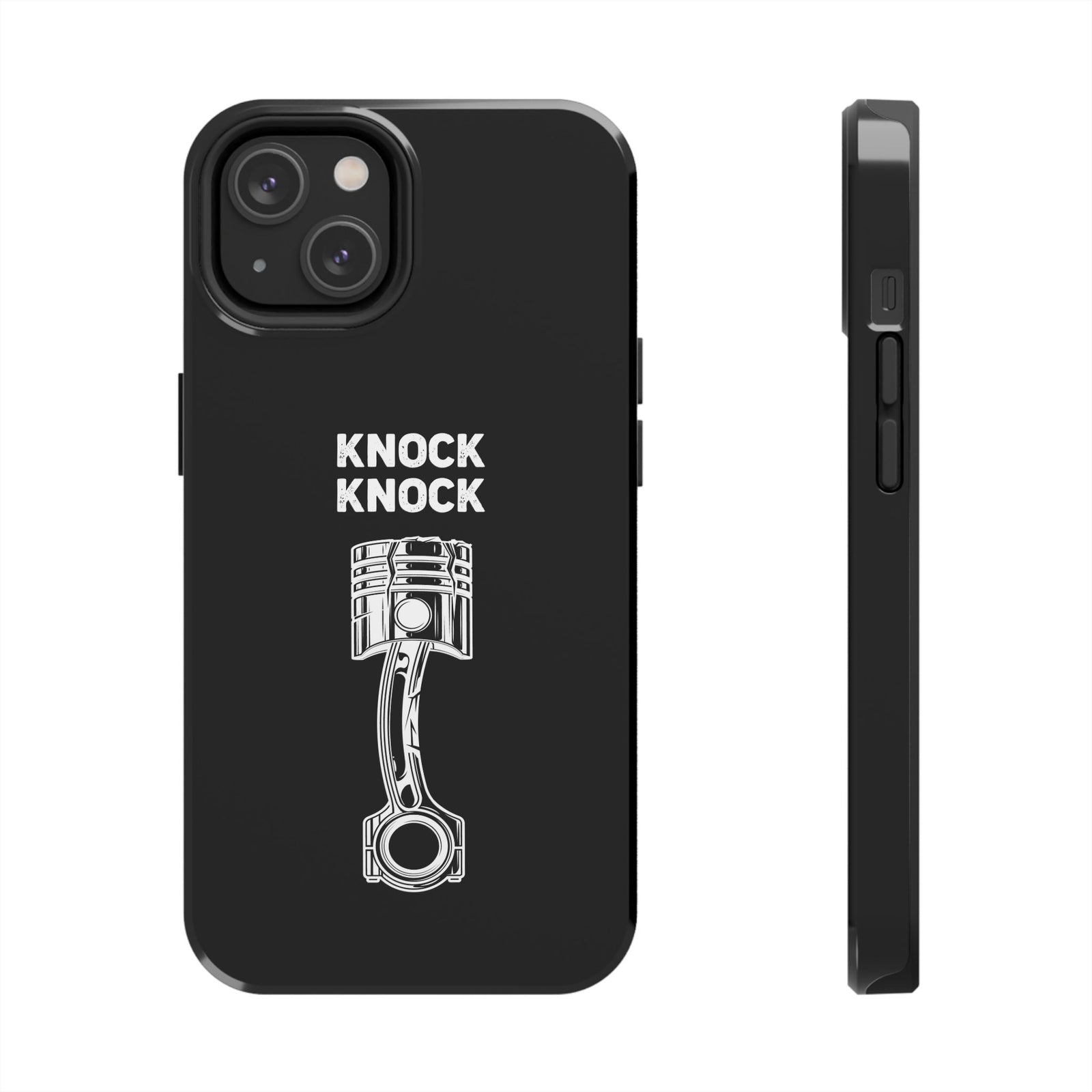 Knock Knock Broken Piston Phone Case t-shirt lifestyle - car guy present