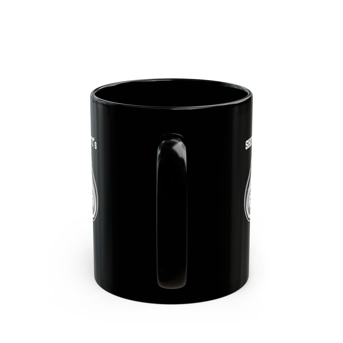 Show Me Your TTs Twin Turbo Coffee Mug - 11oz black coffee mug, handle facing front