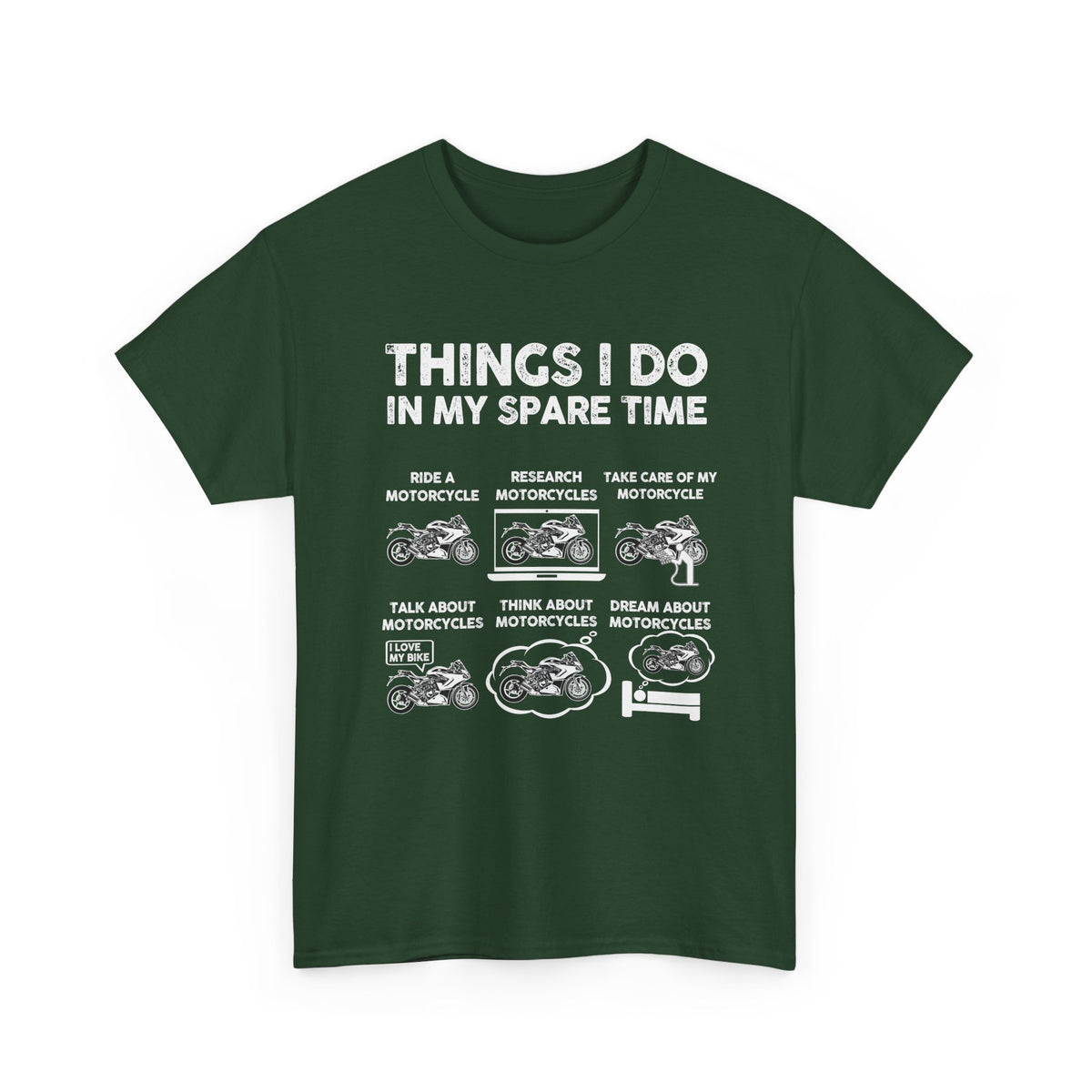 Things I Do In My Spare Time Motorcycle T-Shirt | Biker Gift Tee