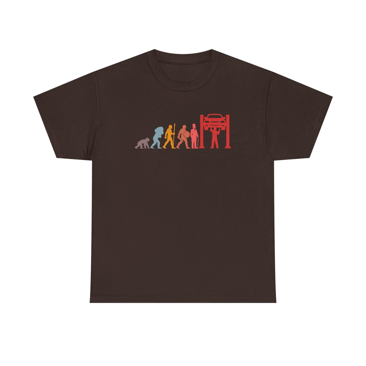 Evolution of a Mechanic t-shirt lifestyle shot - auto technician gift idea