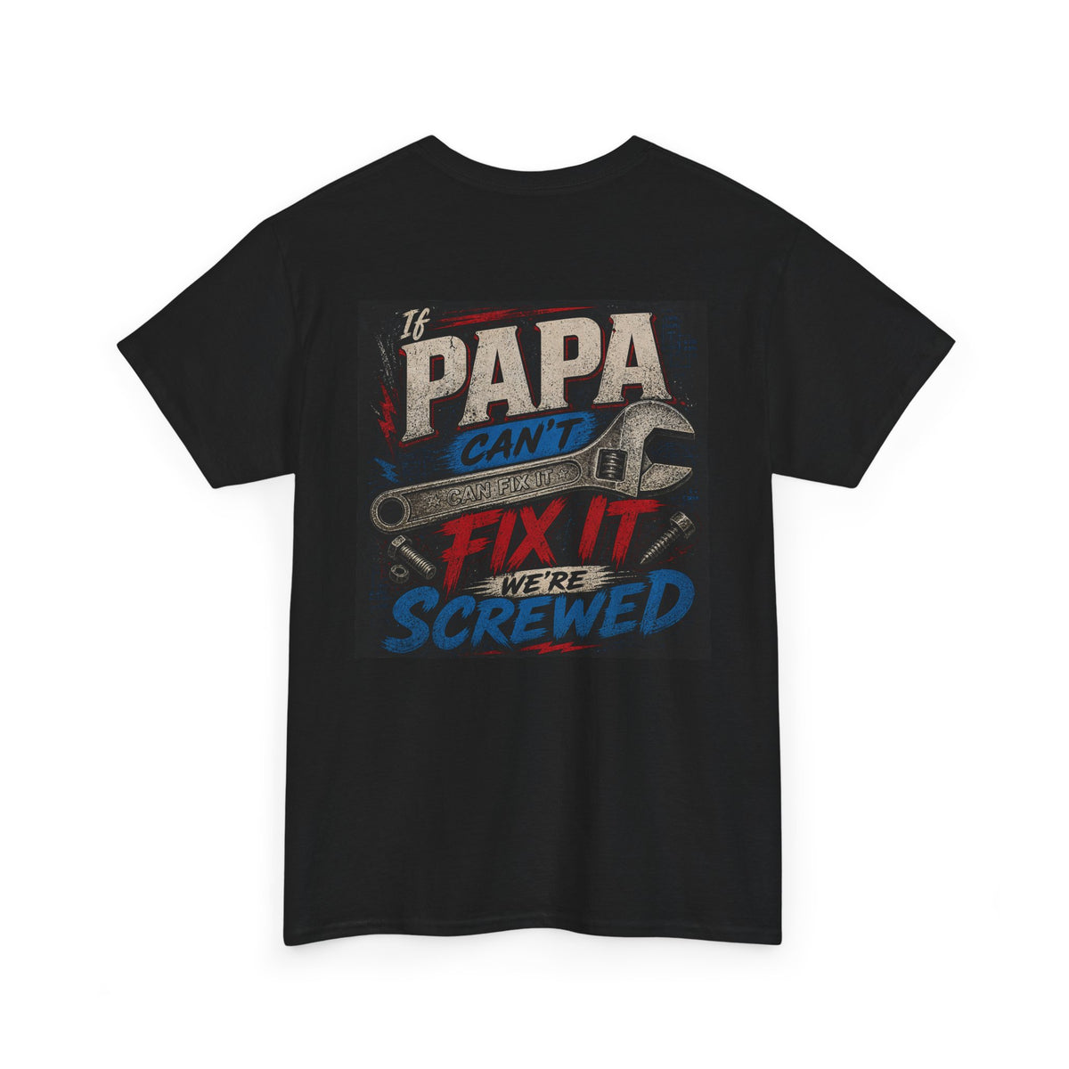 If Papa Can't Fix It t-shirt closeup print detail | Dad humor tee | 365CarMods