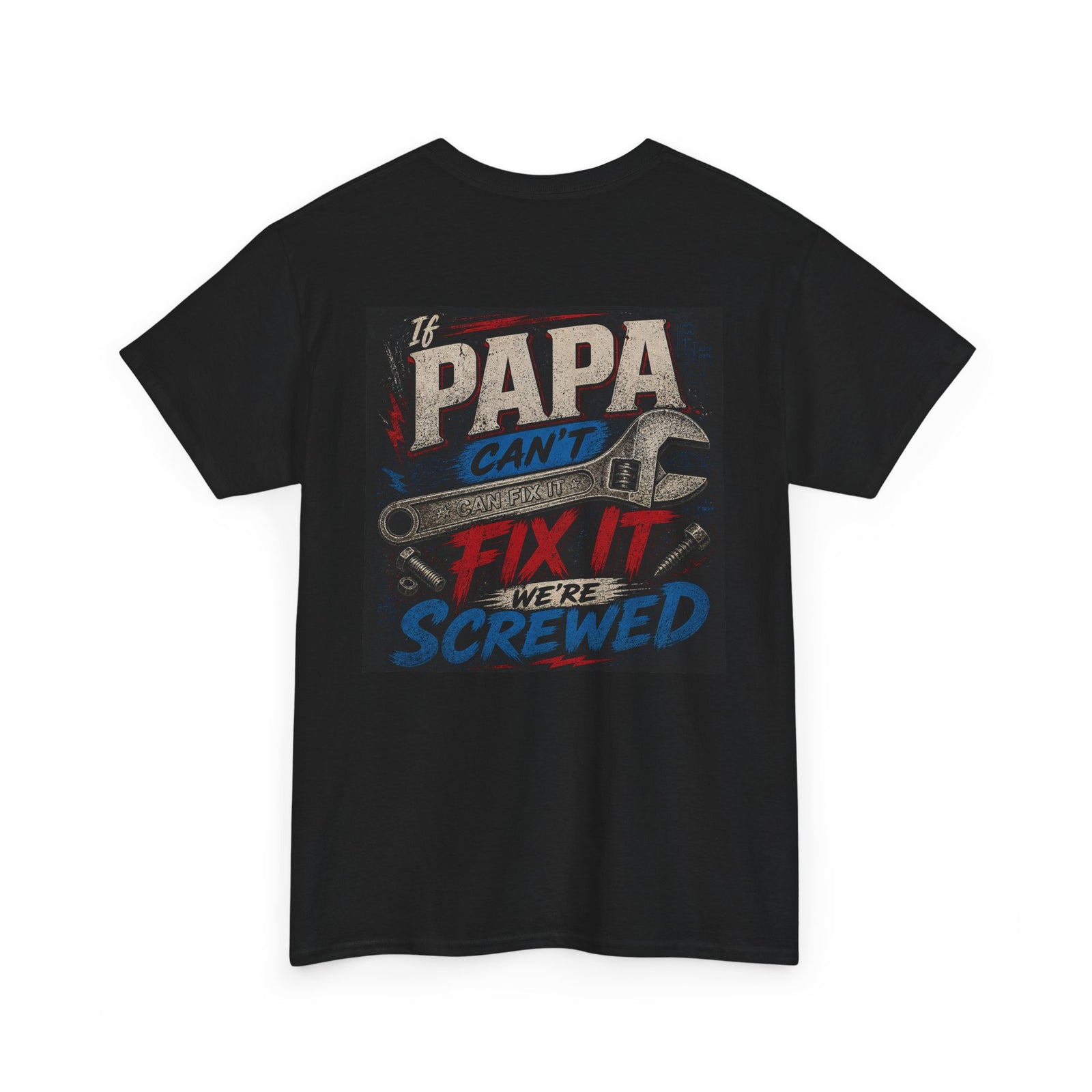 If Papa Can't Fix It t-shirt closeup print detail | Dad humor tee | 365CarMods