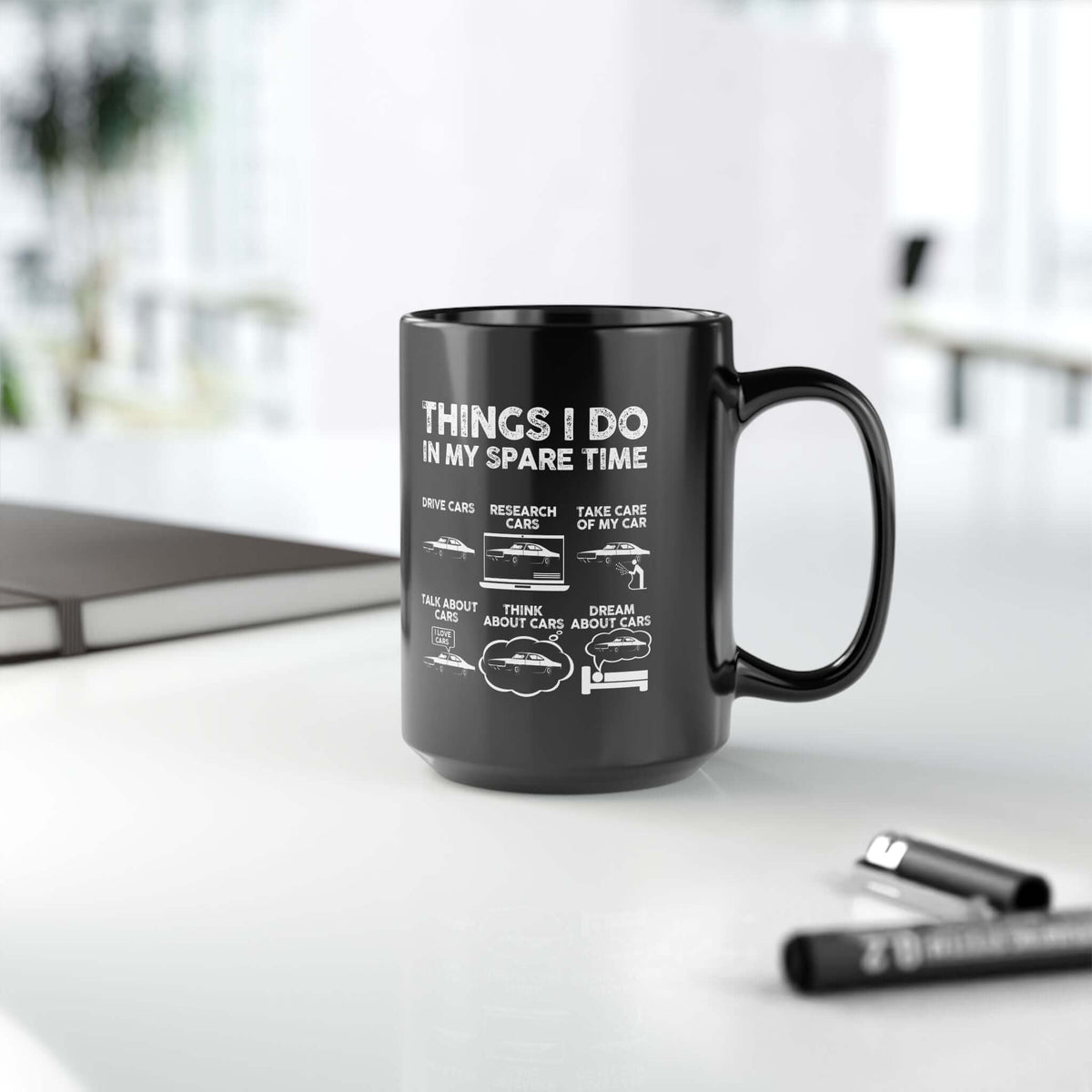 Things I Do in My Spare Time Muscle Car Mug mug - funny gift for car enthusiasts