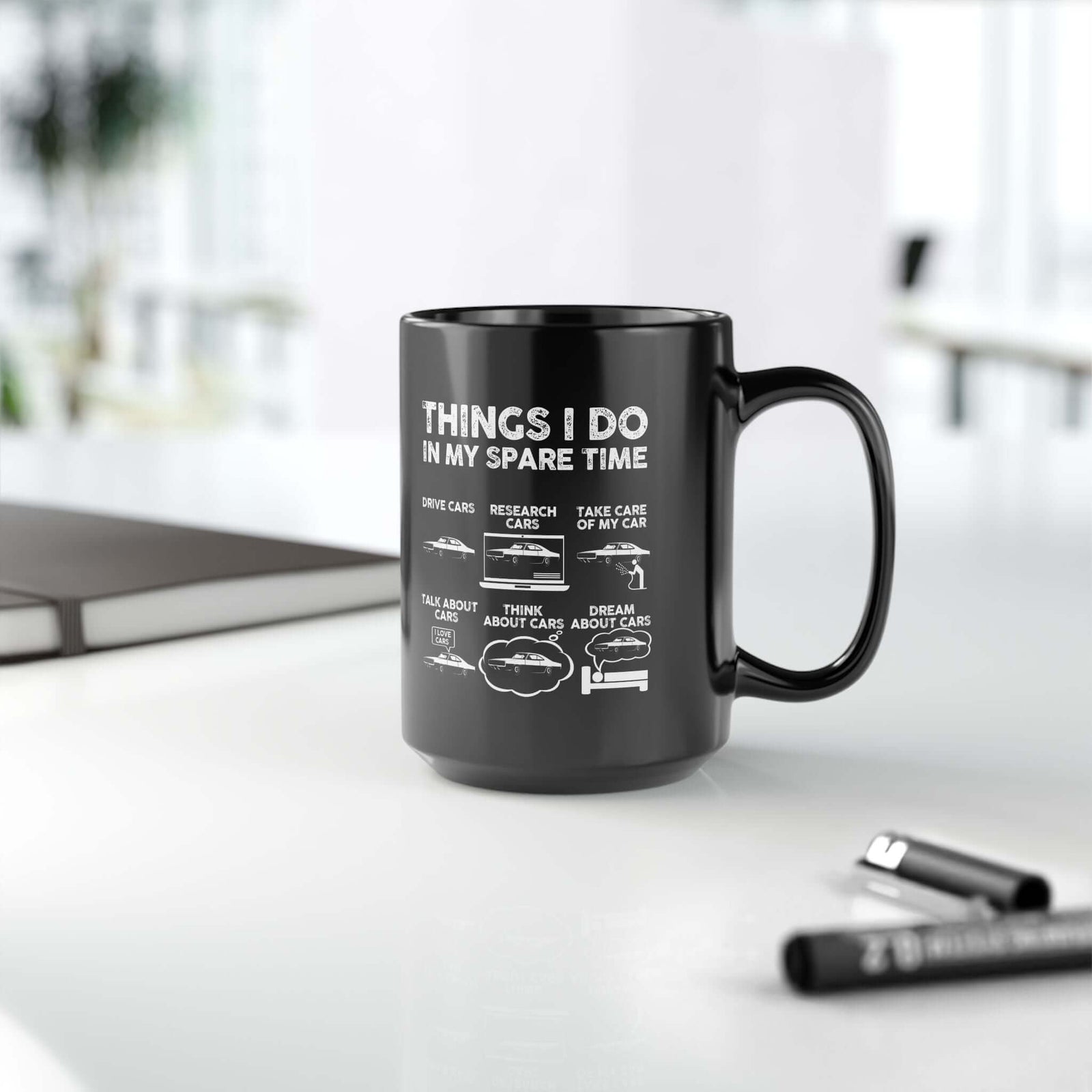 Things I Do in My Spare Time Muscle Car Mug mug - funny gift for car enthusiasts