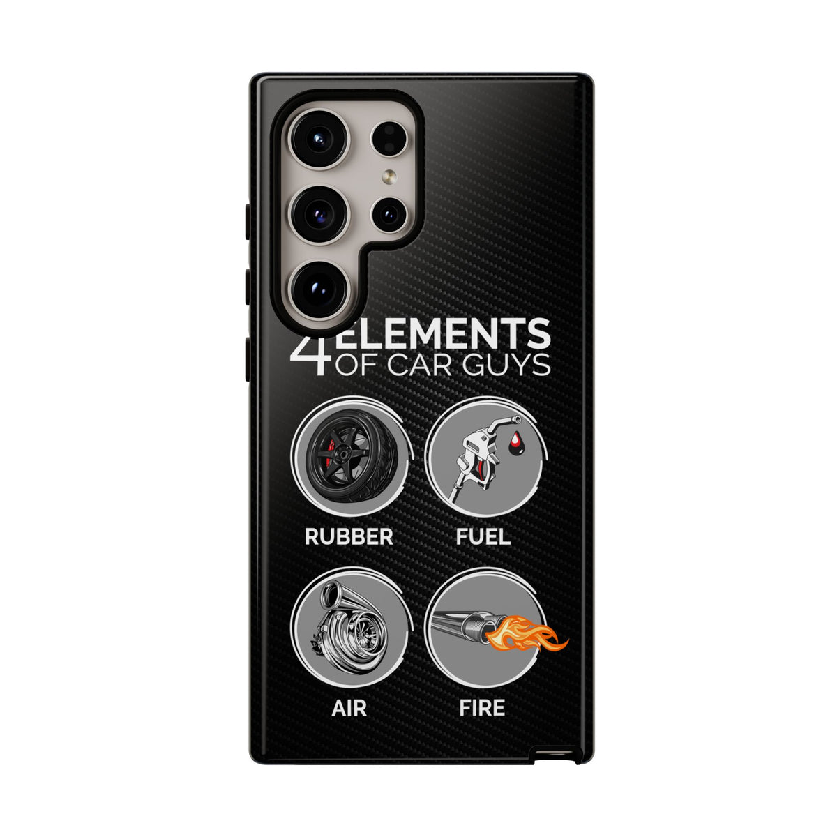 The 4 Elements of Car Guys Tough Phone Case | Funny Car Lover Gift