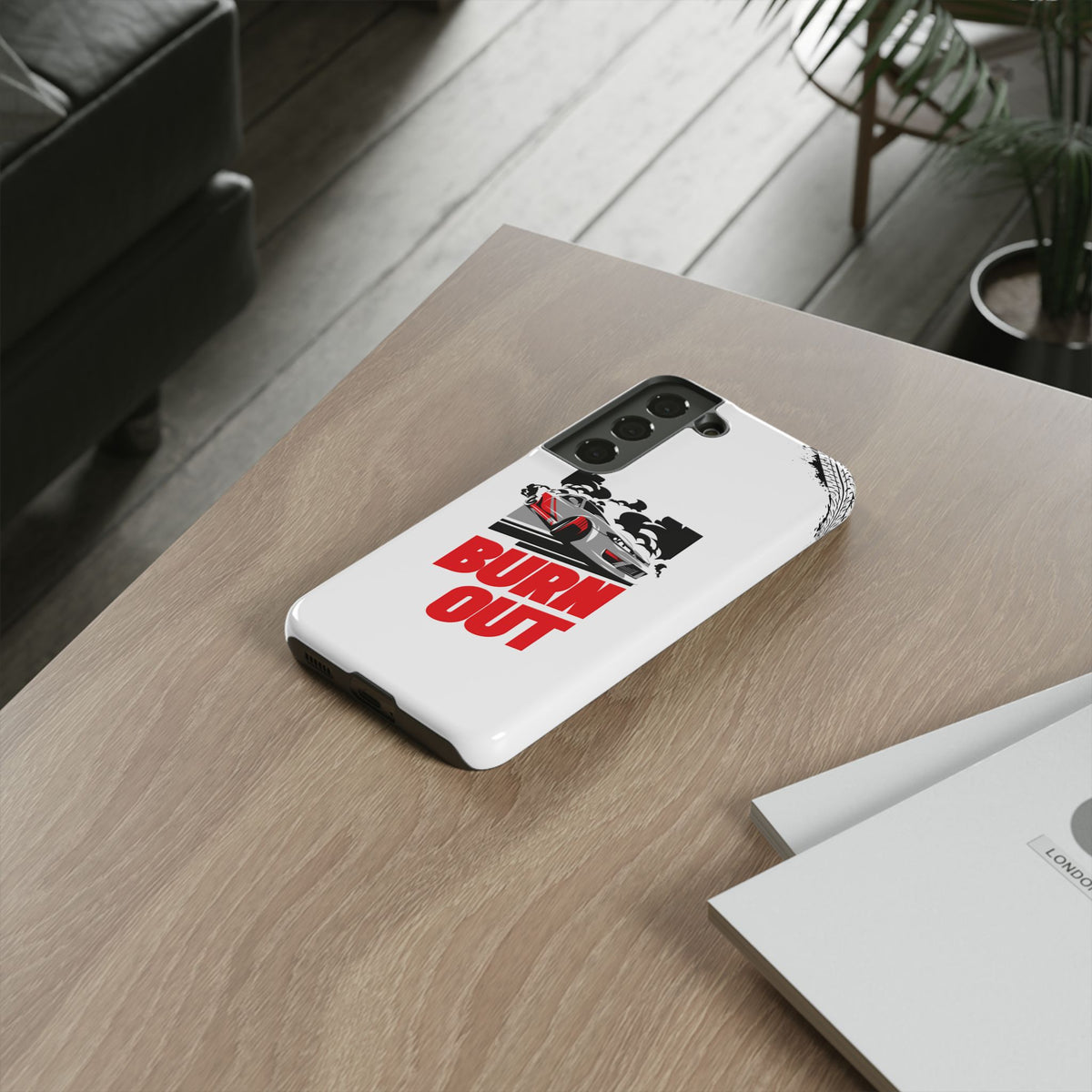 JDM Burnout Tough Car Phone Case - Samsung Galaxy S22, glossy, lifestyle photo