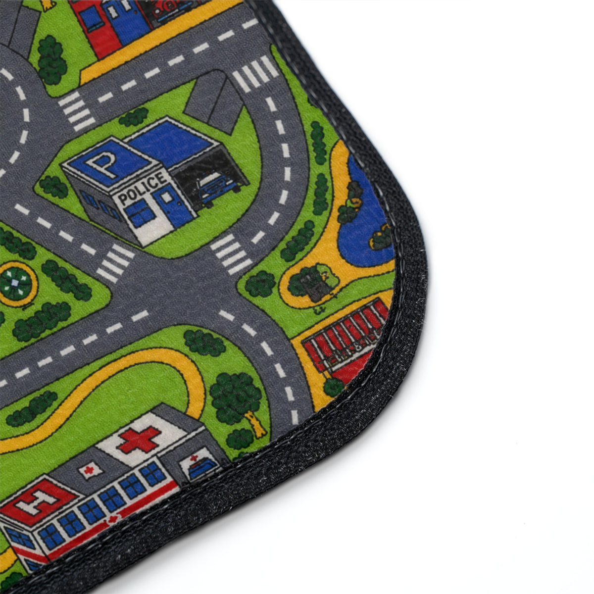 City Carpet car floor mat installed in vehicle | Road map car mat | 365CarMods