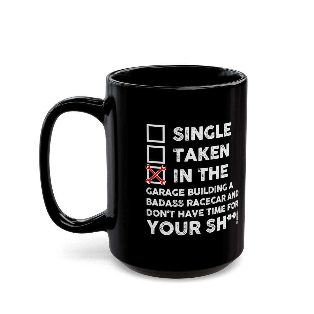 In the Garage Building a Racecar Mug mug - funny gift for car enthusiasts