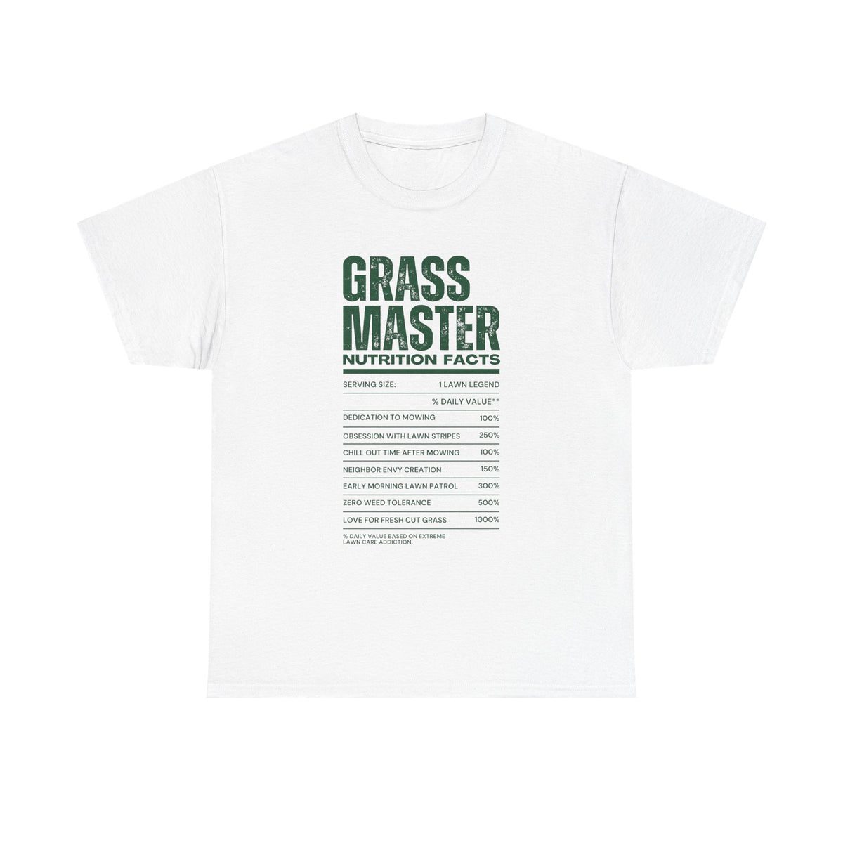 Man wearing Grass Master shirt - gift for lawn care enthusiasts