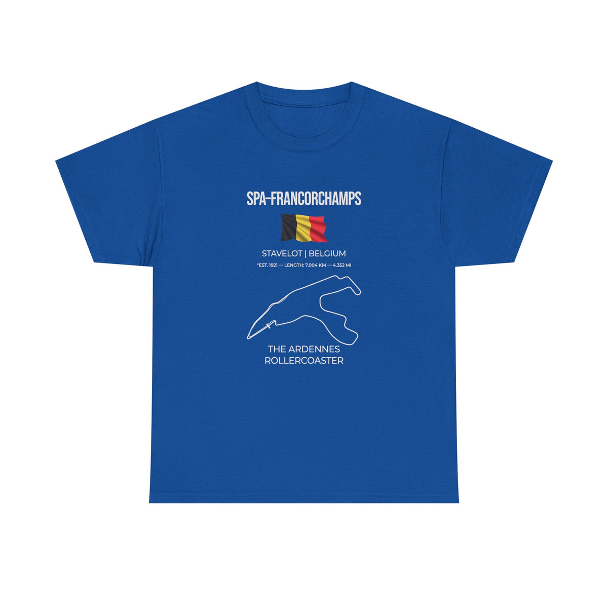 Spa-Francorchamps F1 Racing Track T-Shirt - White