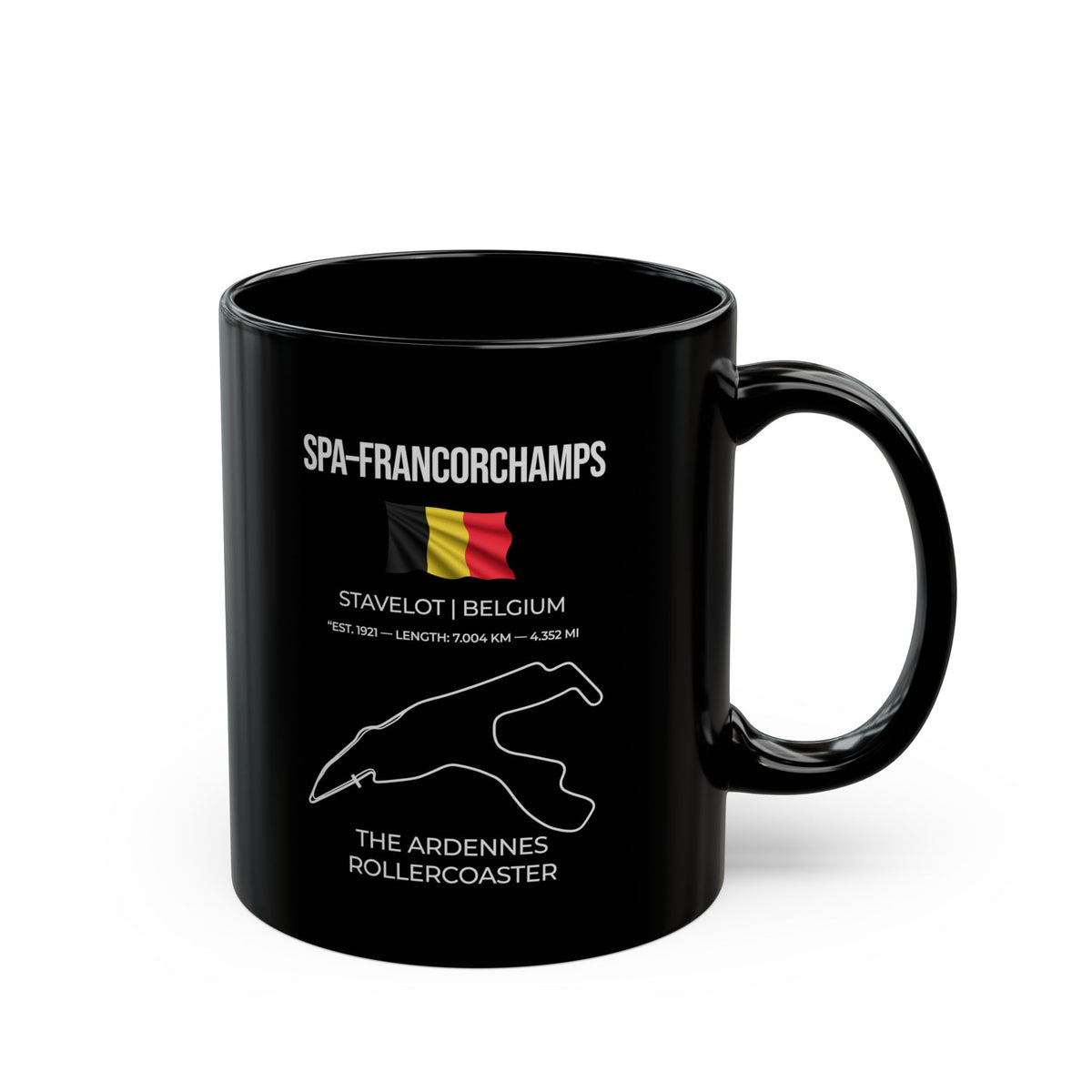 Spa-Francorchamps F1 Racing Track Mug ceramic coffee mug - gift for car fans