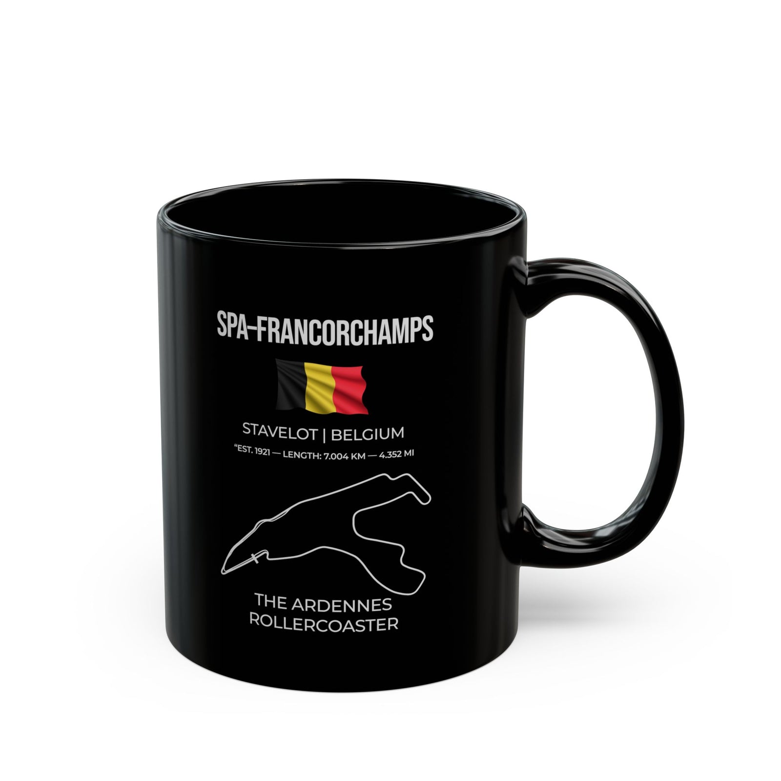 Spa-Francorchamps F1 Racing Track Mug ceramic coffee mug - gift for car fans
