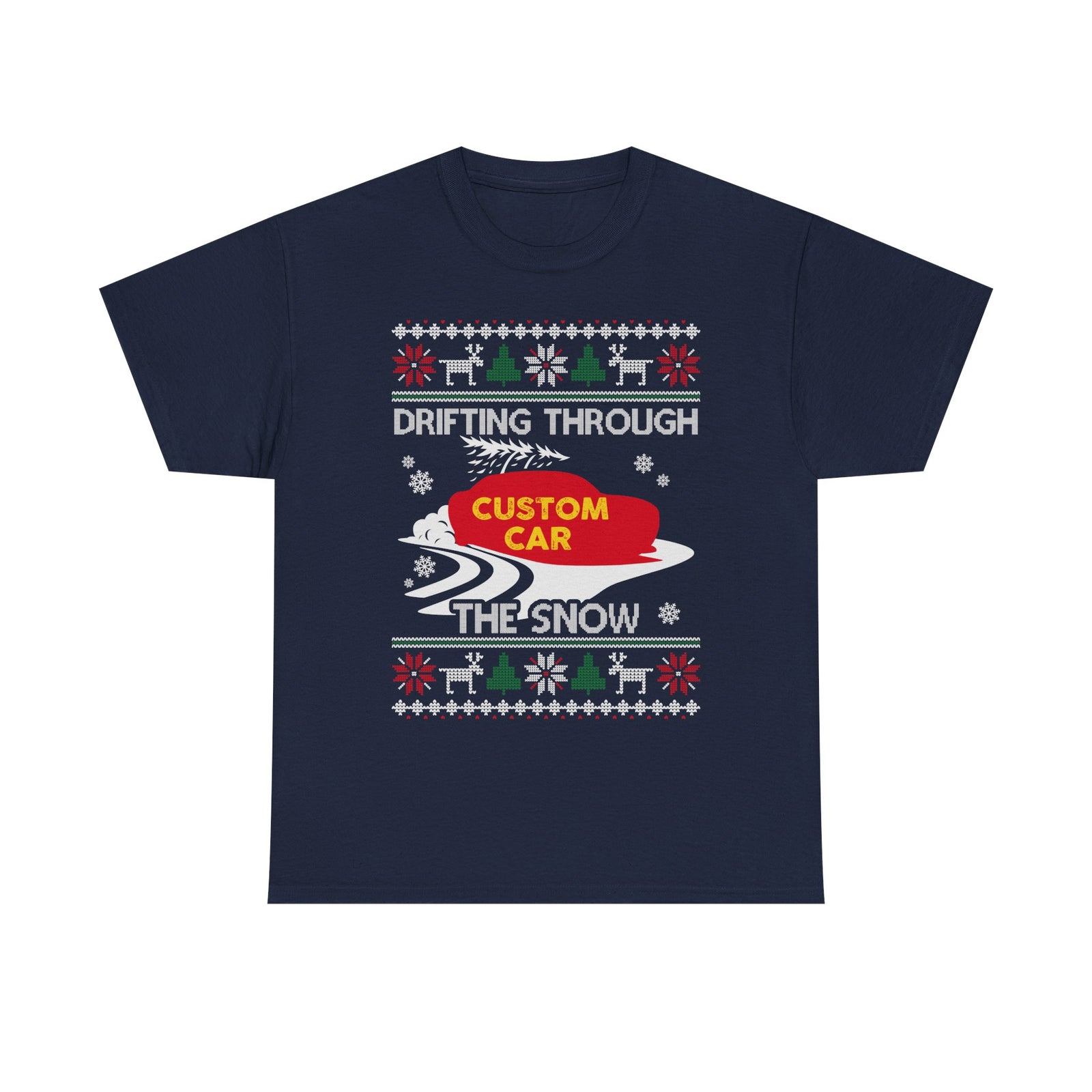 Custom Ugly Christmas Car T-Shirt