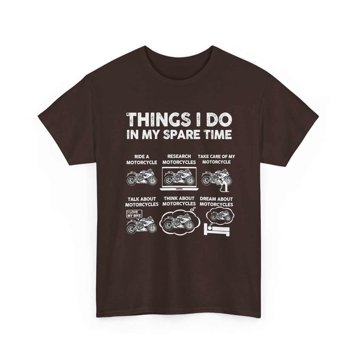 Things I Do In My Spare Time Motorcycle T-Shirt | Biker Gift Tee