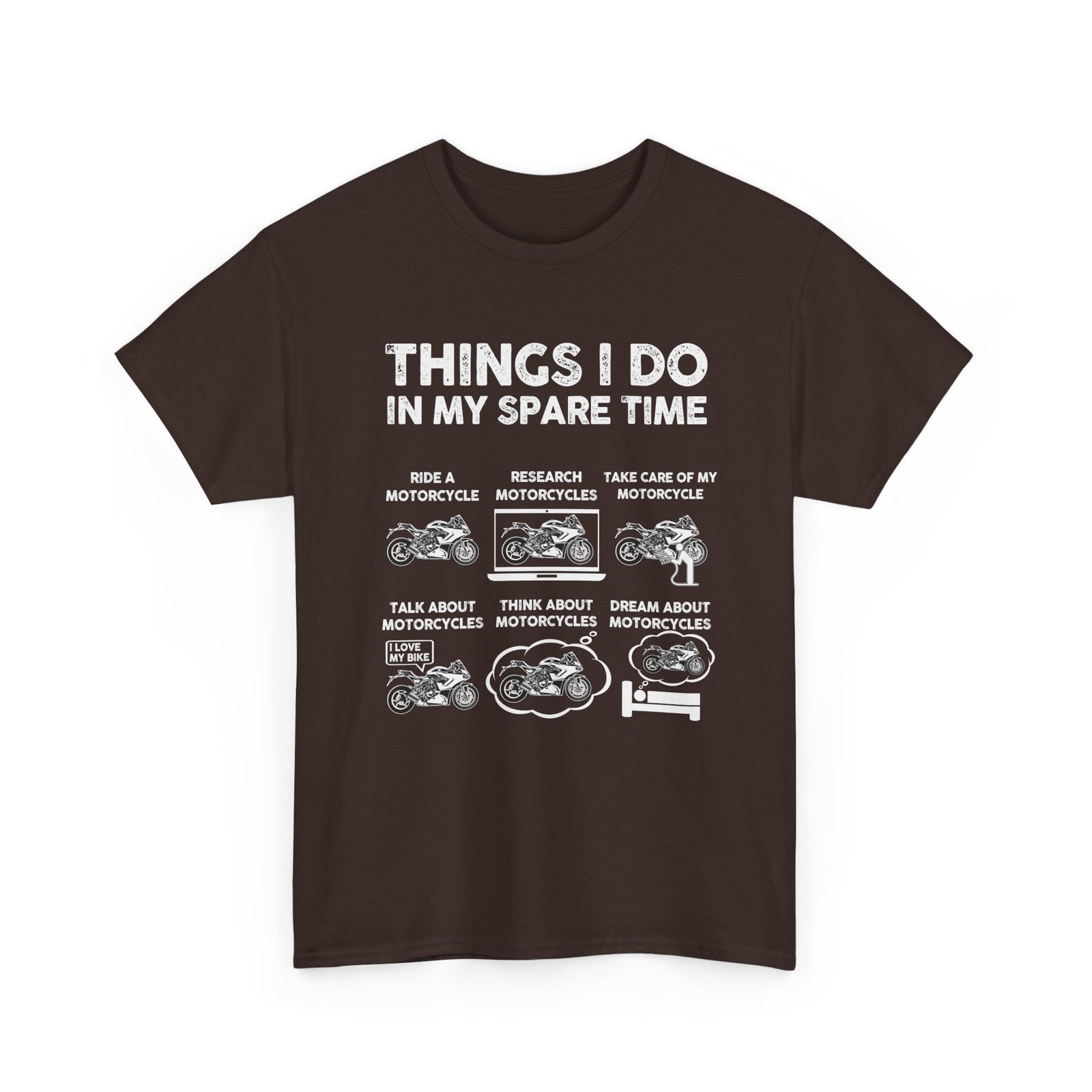 Things I Do In My Spare Time Motorcycle T-Shirt | Biker Gift Tee