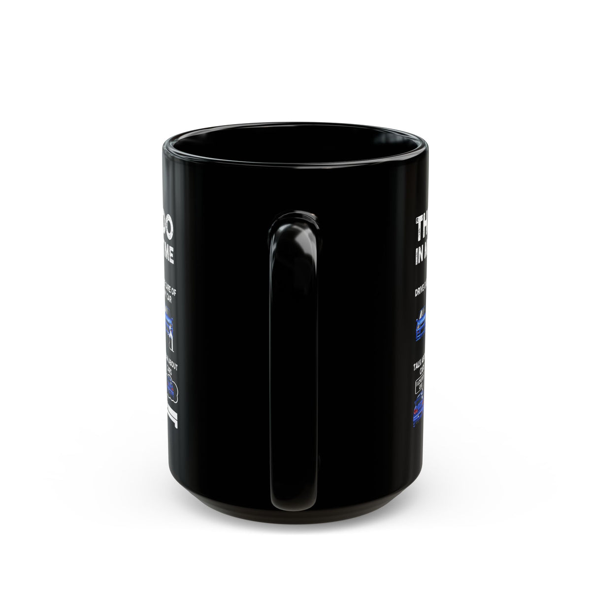 Things I Do in My Spare Time JDM Mug - 15oz black coffee mug, handle facing front