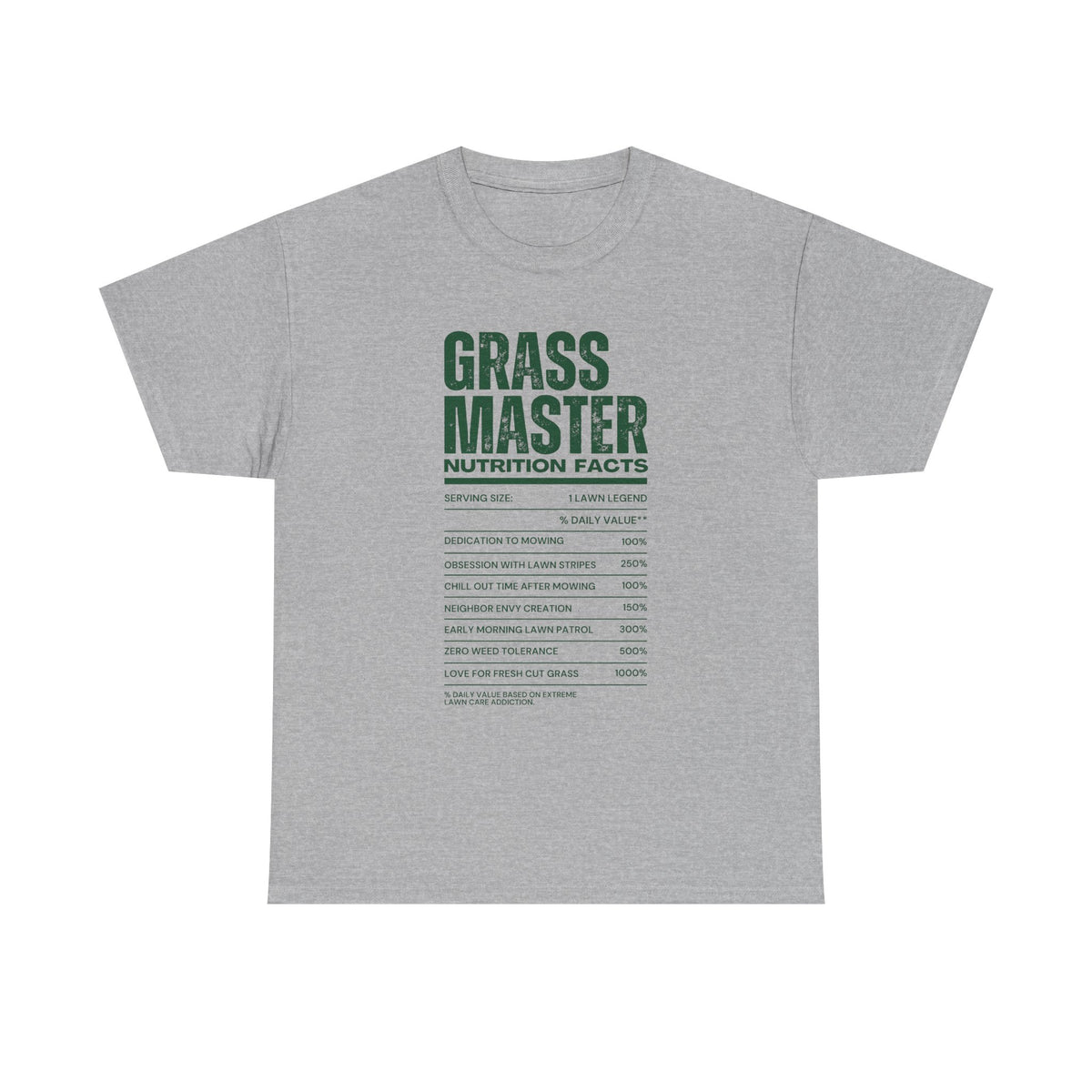 Grass Master Lawn Care shirt back view - mowing humor t-shirt
