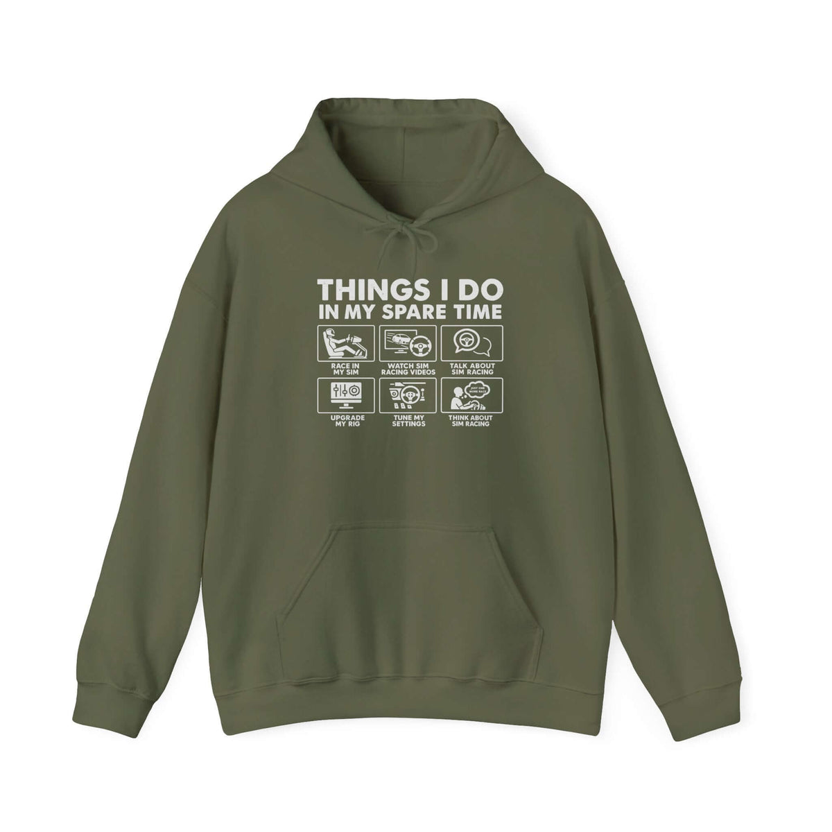Sim Racing Hoodie - Things I Do In My Spare Time sim racer gift