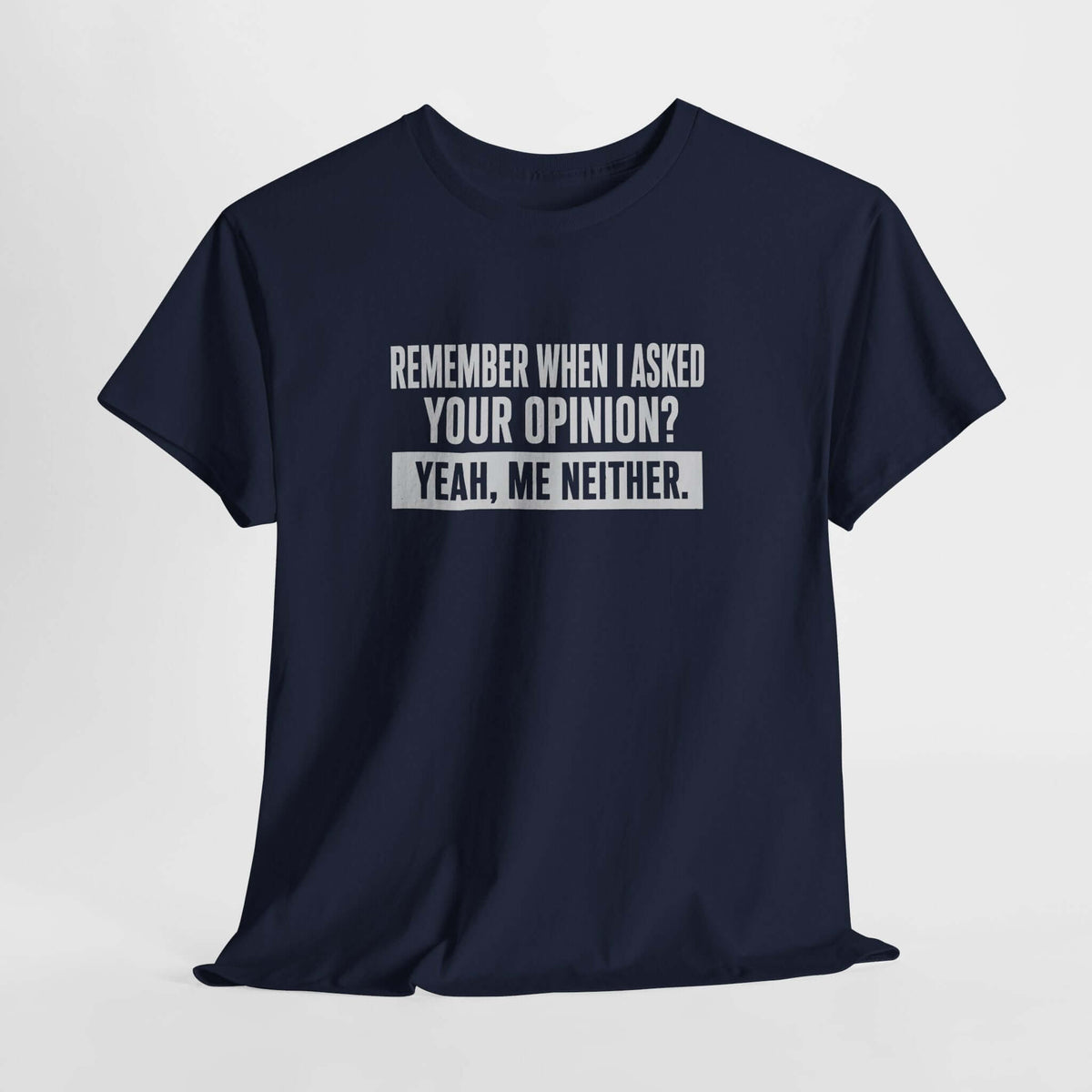 Remember When I Asked Your Opinion T-Shirt | Funny Sarcastic Tee