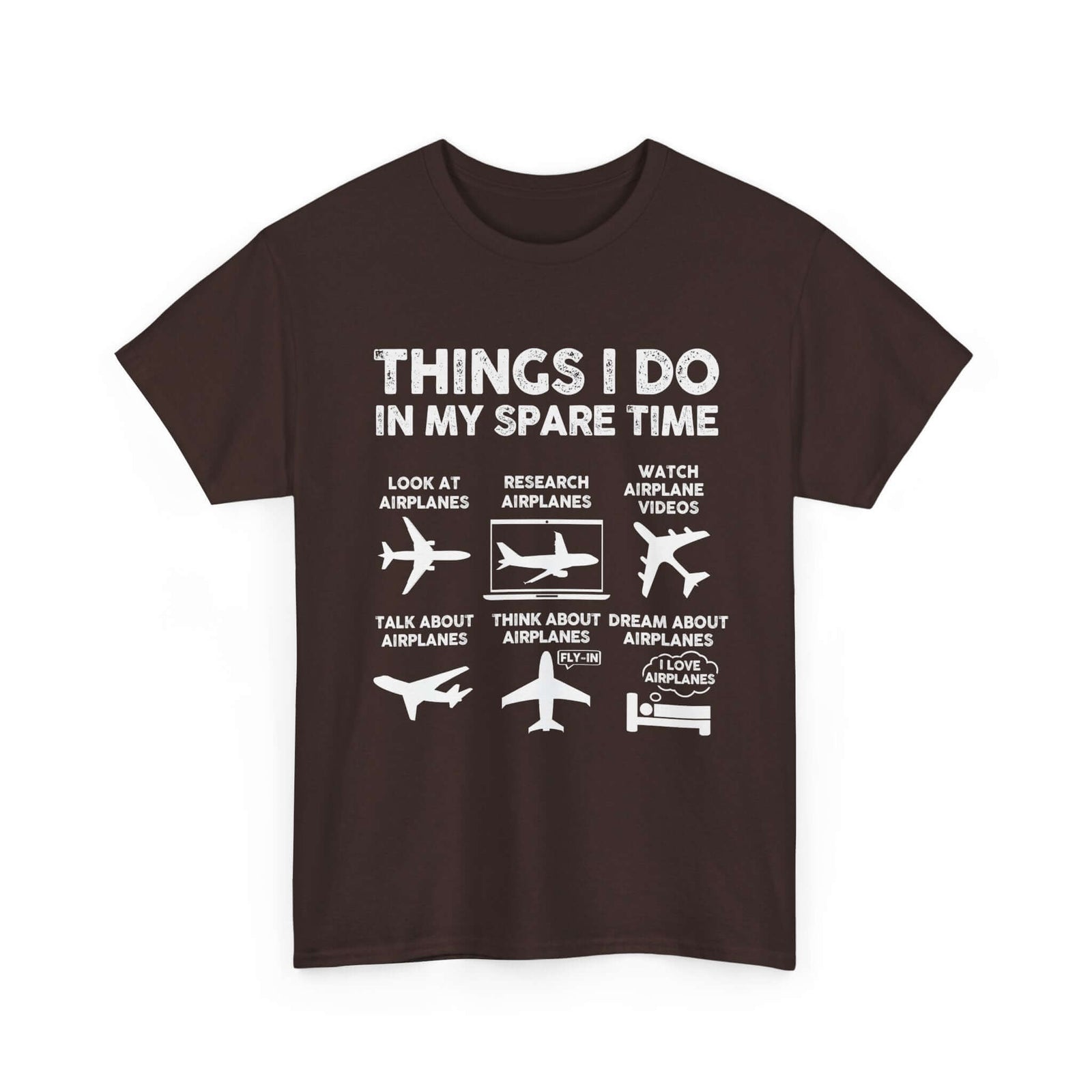 Things I Do in My Spare Time Aviation T-Shirt | Funny Pilot Gift
