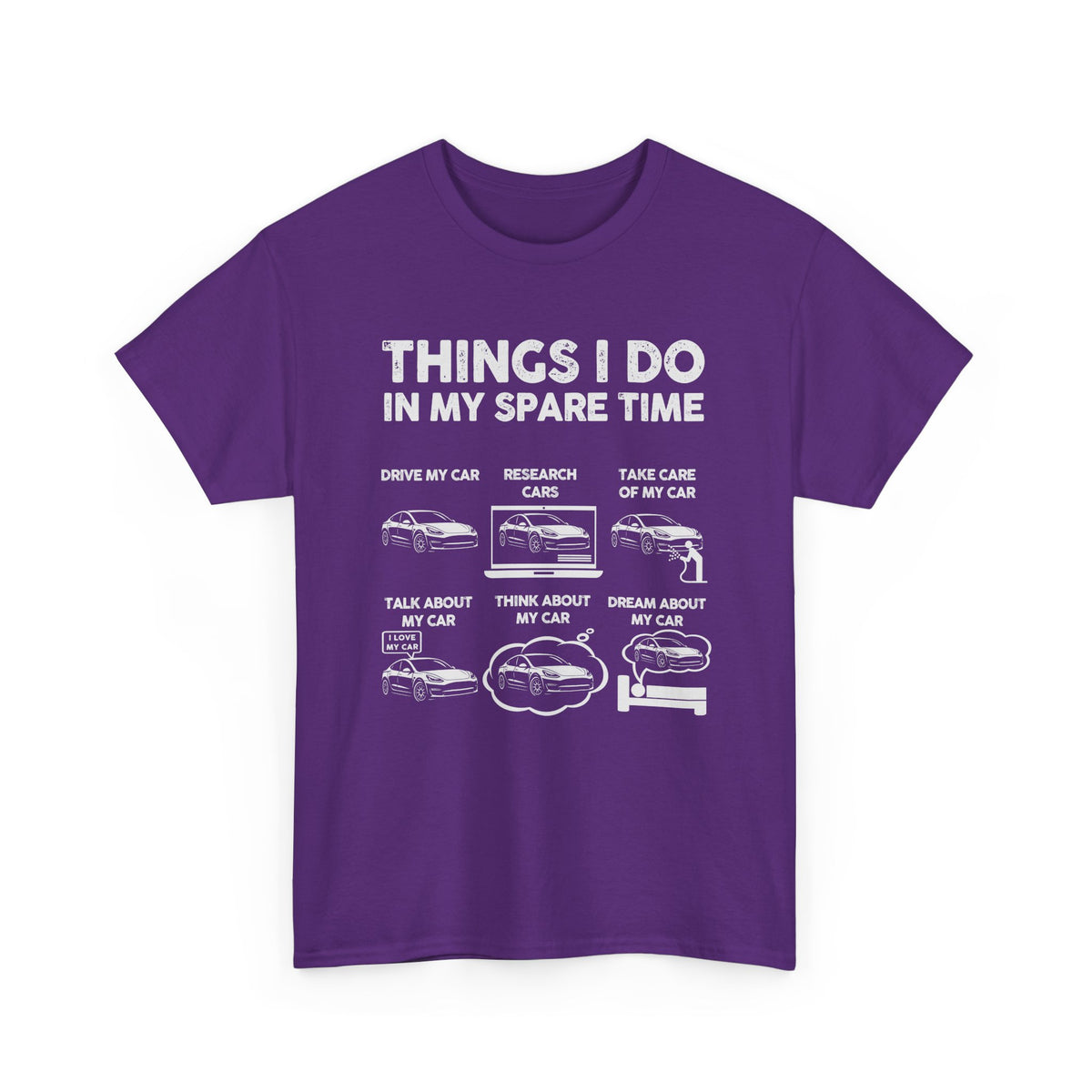 Things I Do In My Spare Time Tesla Owner T-Shirt | EV Car Guy Tee