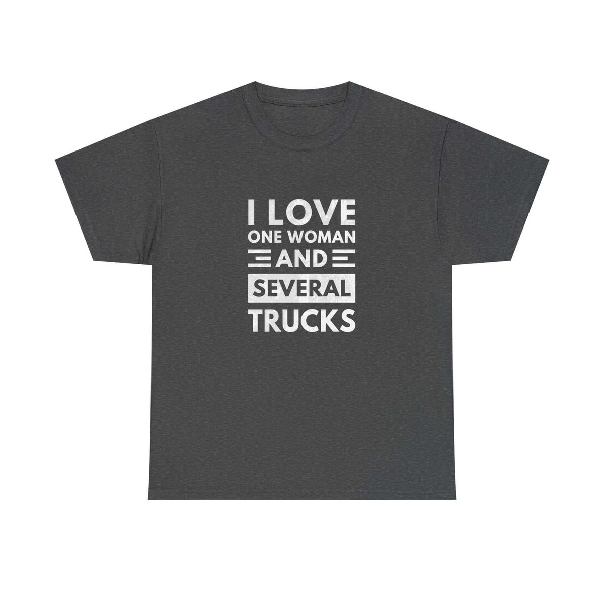 I Love One Woman and Several Trucks T-Shirt t-shirt lifestyle - car guy present