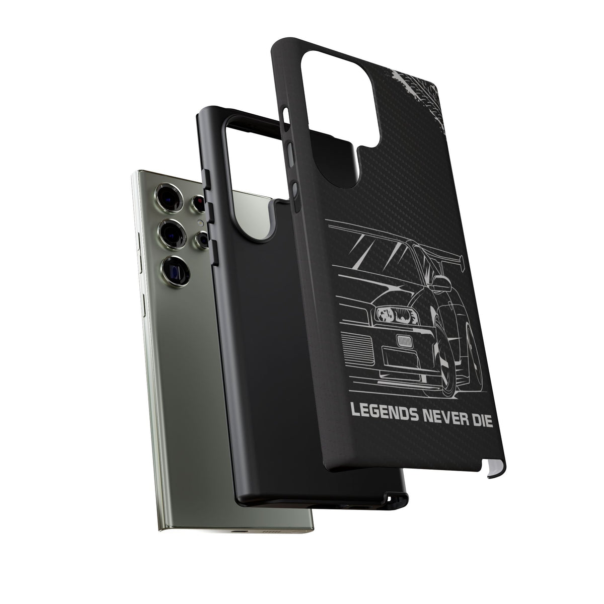 JDM Legends Never Die Tough Phone Case - Samsung Galaxy S23 Ultra, glossy, dual-layer protection