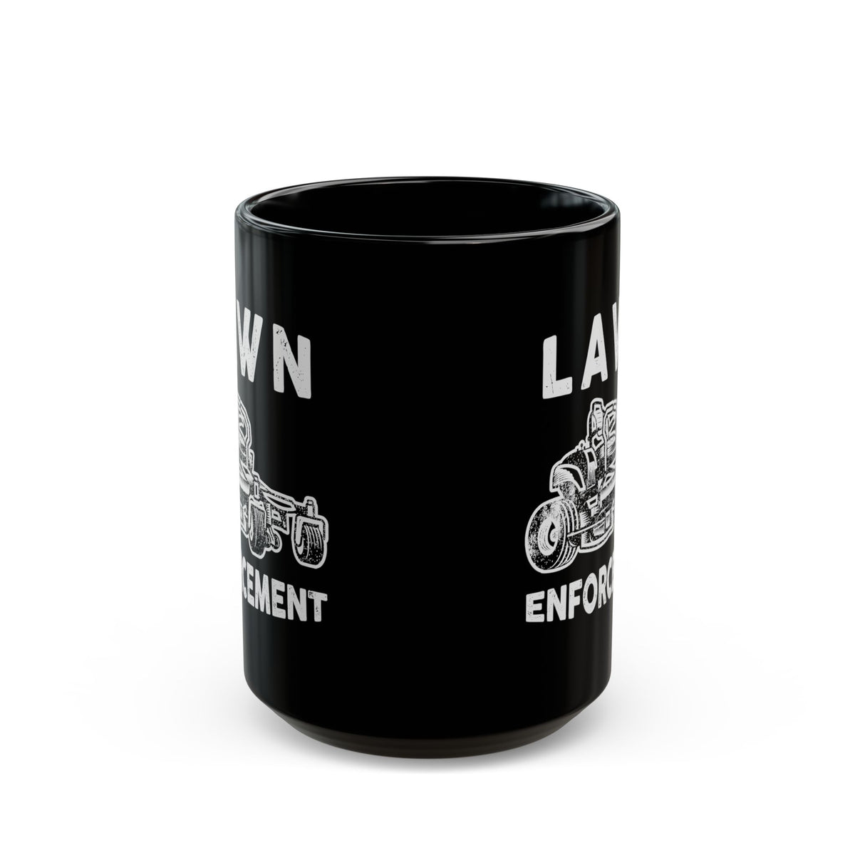 Lawn Enforcement mug - funny lawn mowing humor design - gift for yard enthusiast