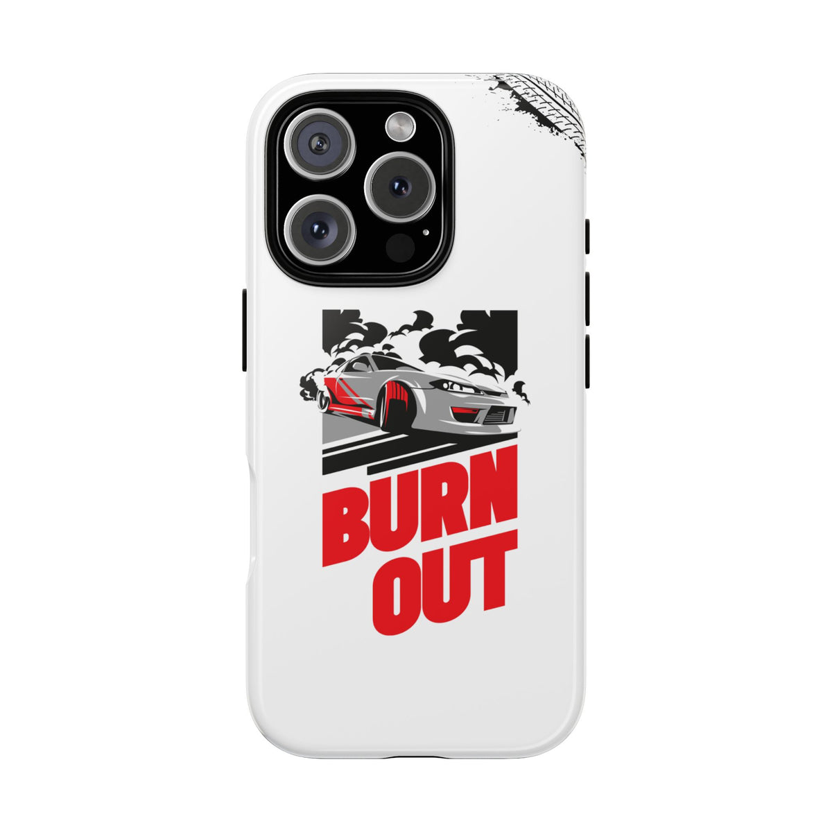 JDM Burnout Tough Car Phone Case - iPhone 16 Pro, glossy, front view
