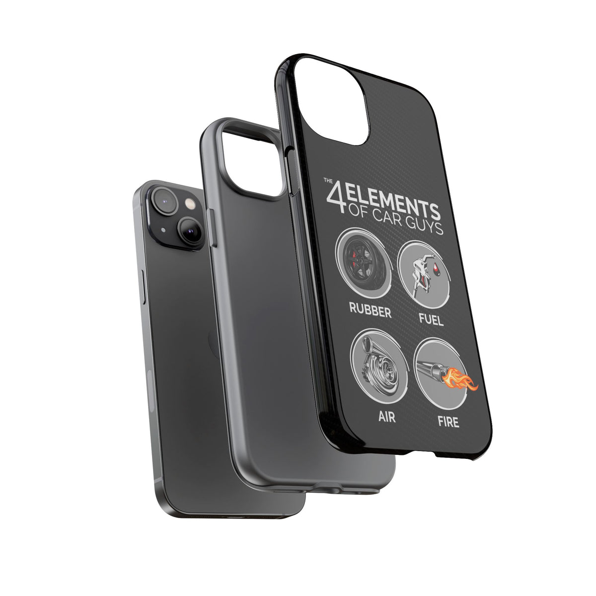 The 4 Elements of Car Guys Tough Phone Case | Funny Car Lover Gift
