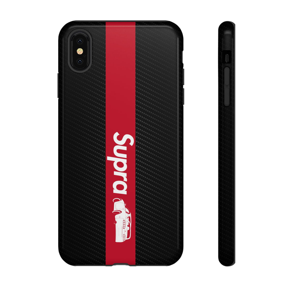 JDM Style Design Tough Phone Case - iPhone XS MAX, glossy, front and side view