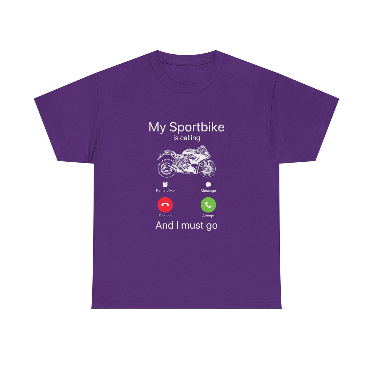My Sportbike is Calling t-shirt - military green biker shirt - sportbike rider gift