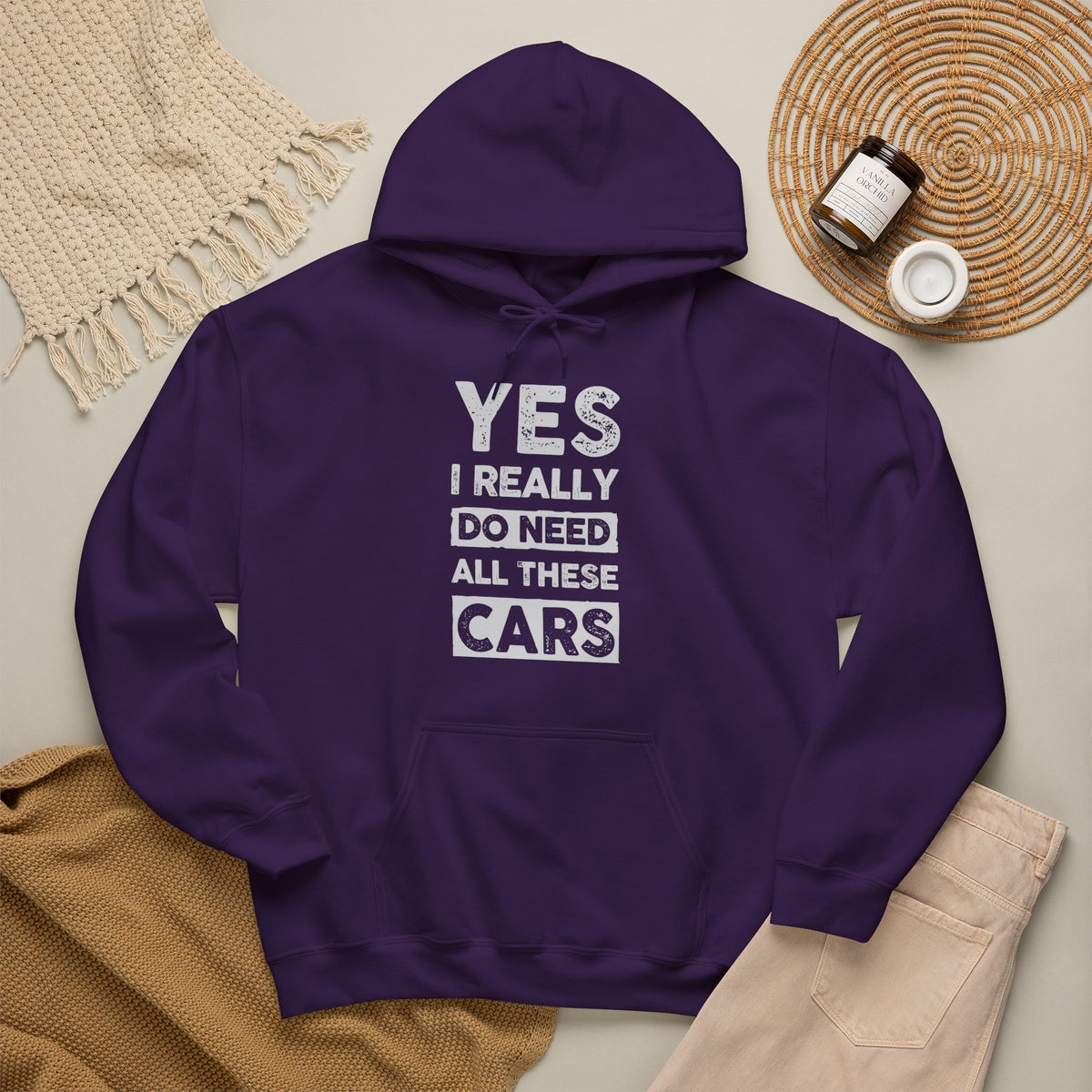 Yes I Really Do Need All These Cars Hoodie - funny car guy gift pullover