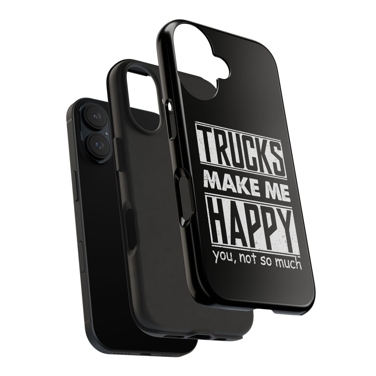 Trucks Make Me Happy Phone Case | Funny Truck Enthusiast Gift