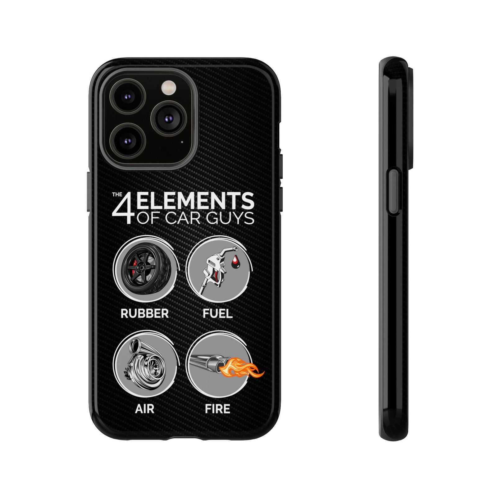 The 4 Elements of Car Guys Tough Phone Case | Funny Car Lover Gift