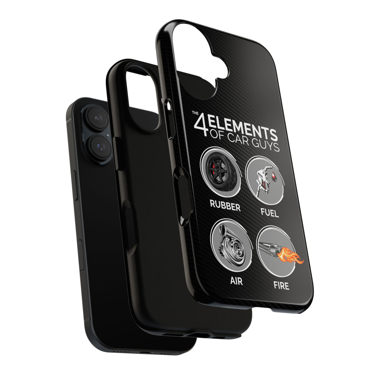 The 4 Elements of Car Guys Tough Phone Case | Funny Car Lover Gift