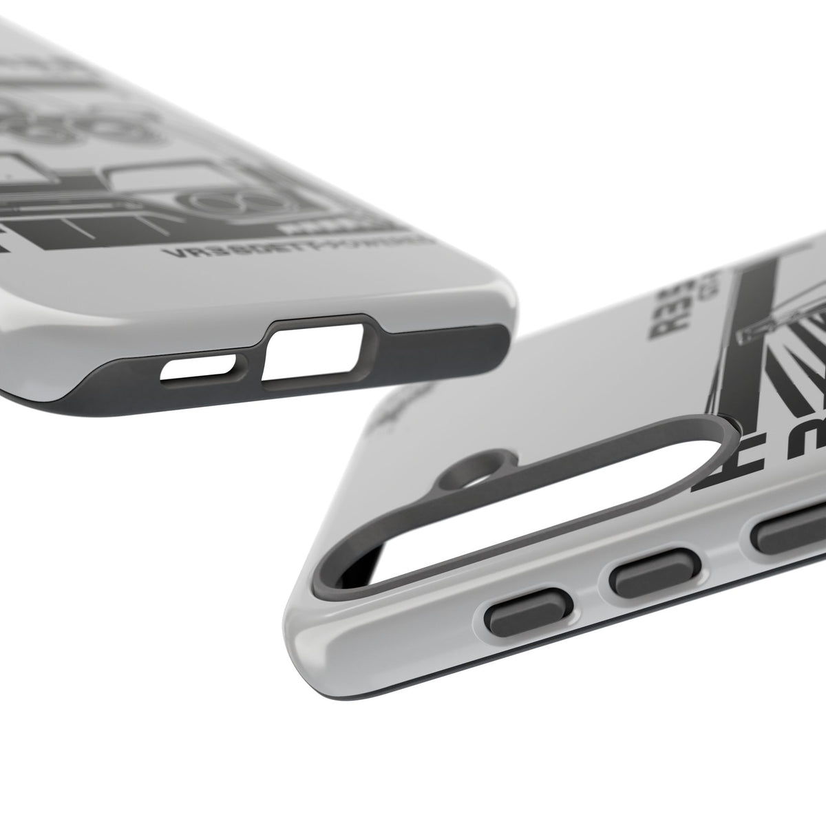 JDM Front View Tough Phone Case - Samsung Galaxy S24 Plus, glossy, edge and port close-up