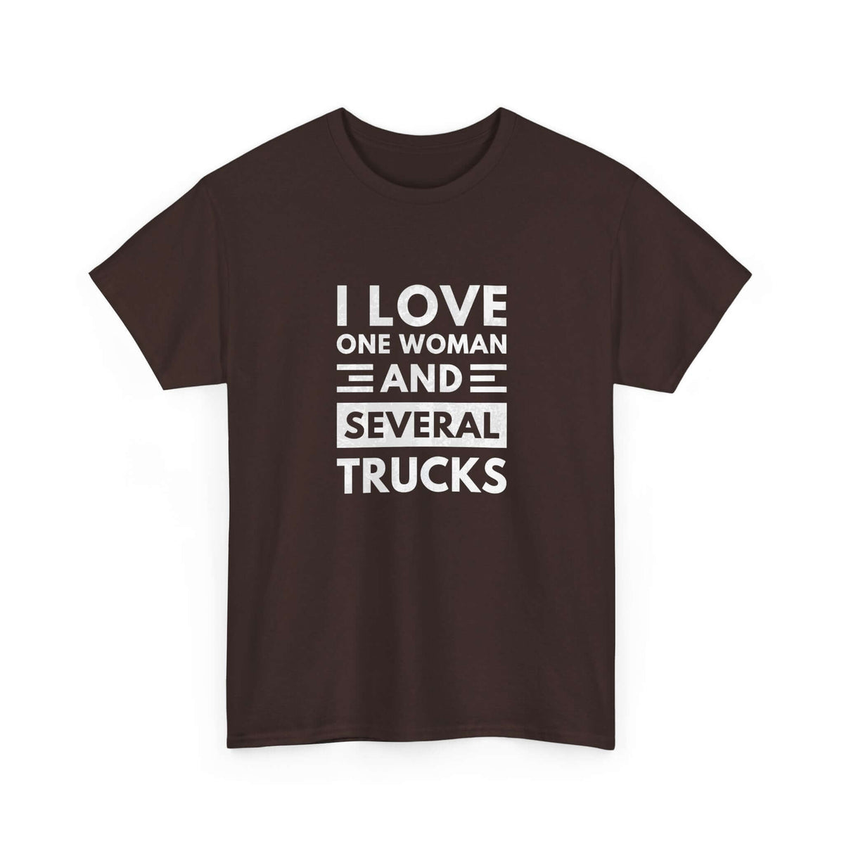 I Love One Woman and Several Trucks T-Shirt | Funny Trucker Gift