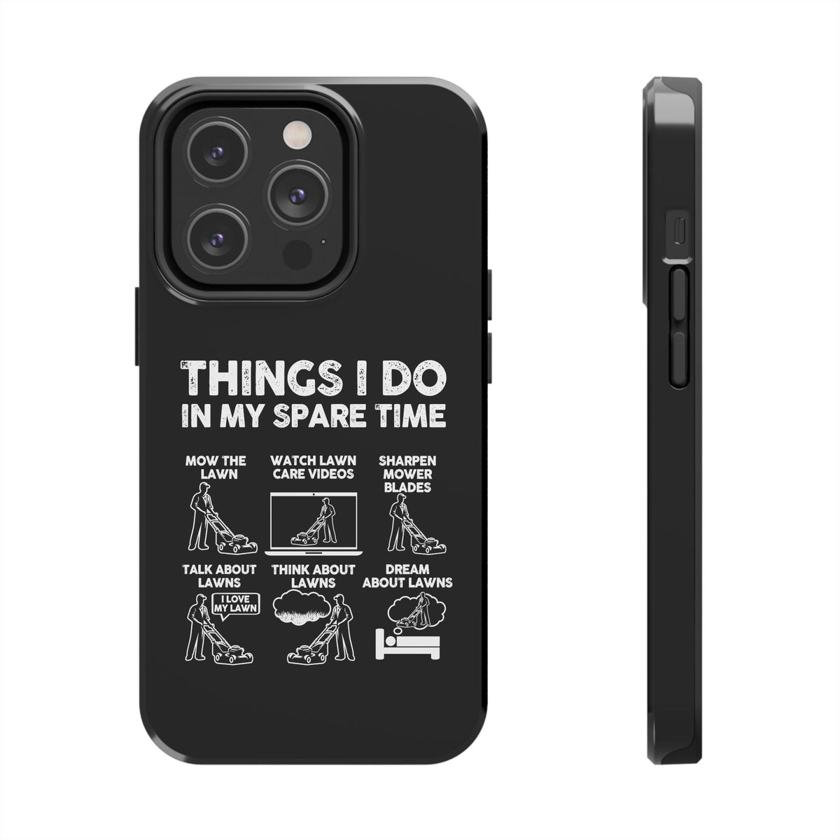Funny Lawn Care Phone Case shirt detail - petrolhead gift tee