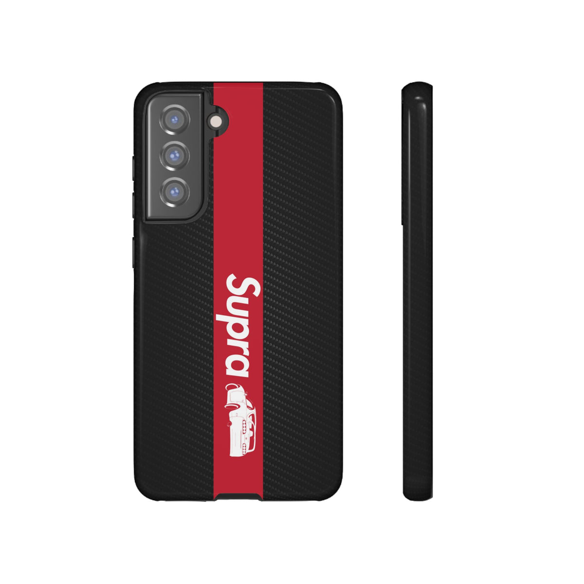 JDM Style Design Tough Phone Case - Samsung Galaxy S21 FE, glossy, front and side view