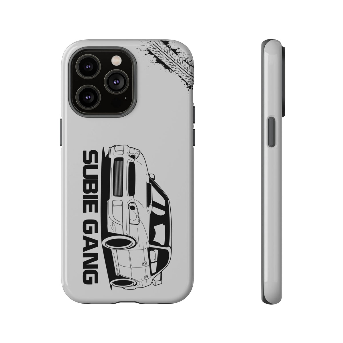JDM Gang Tough Phone Case - iPhone 14 Pro Max, glossy, front and side view
